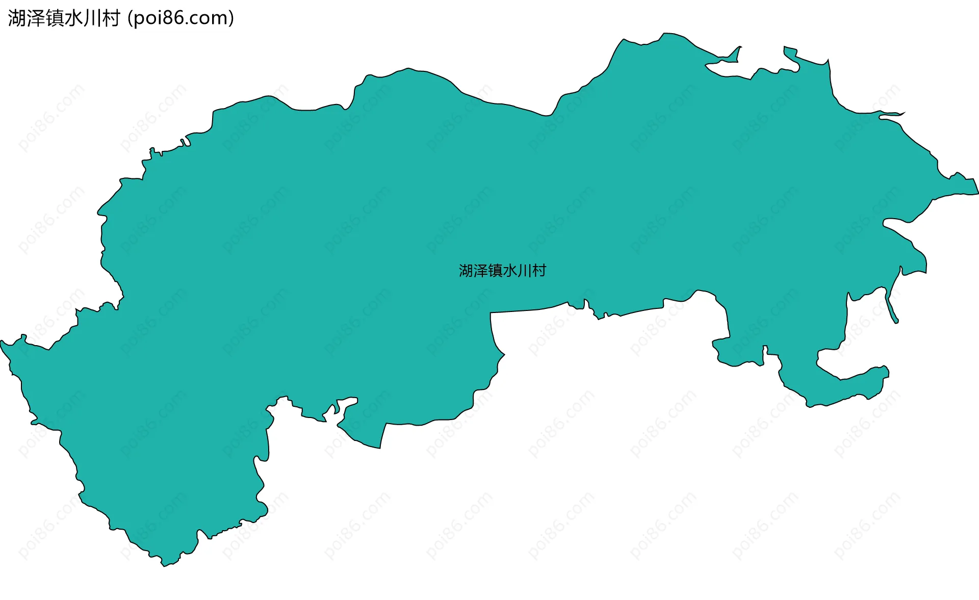 湖泽镇水川村边界地图
