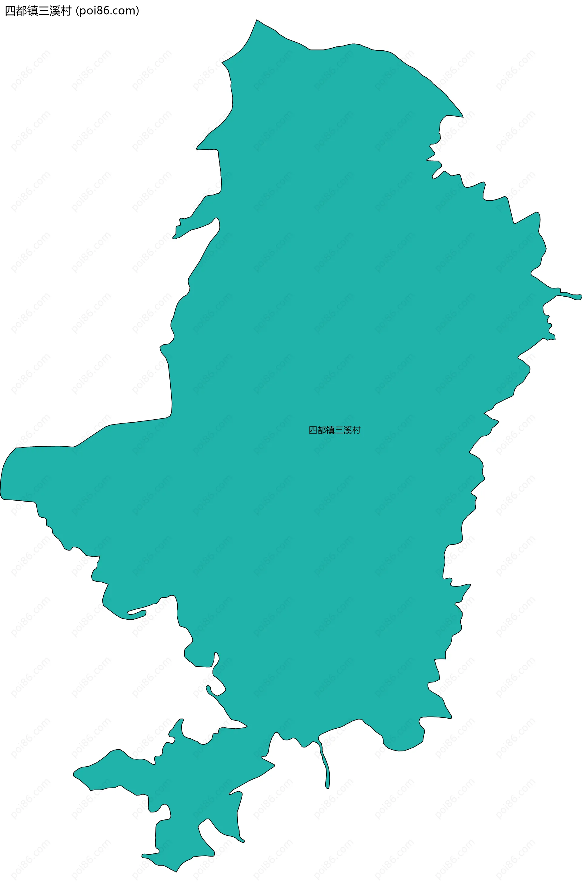 四都镇三溪村边界地图