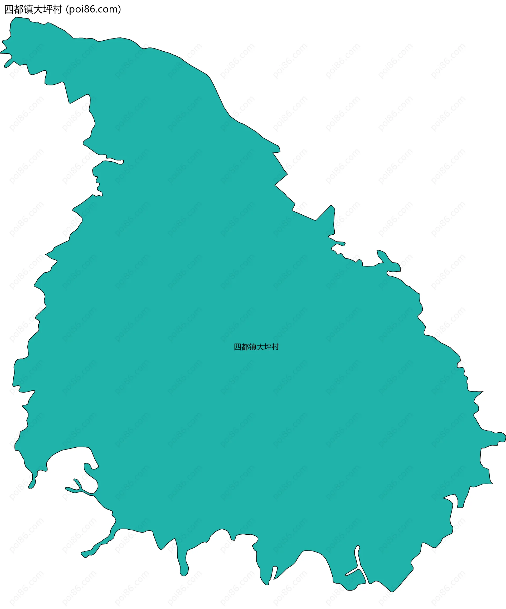 四都镇大坪村边界地图