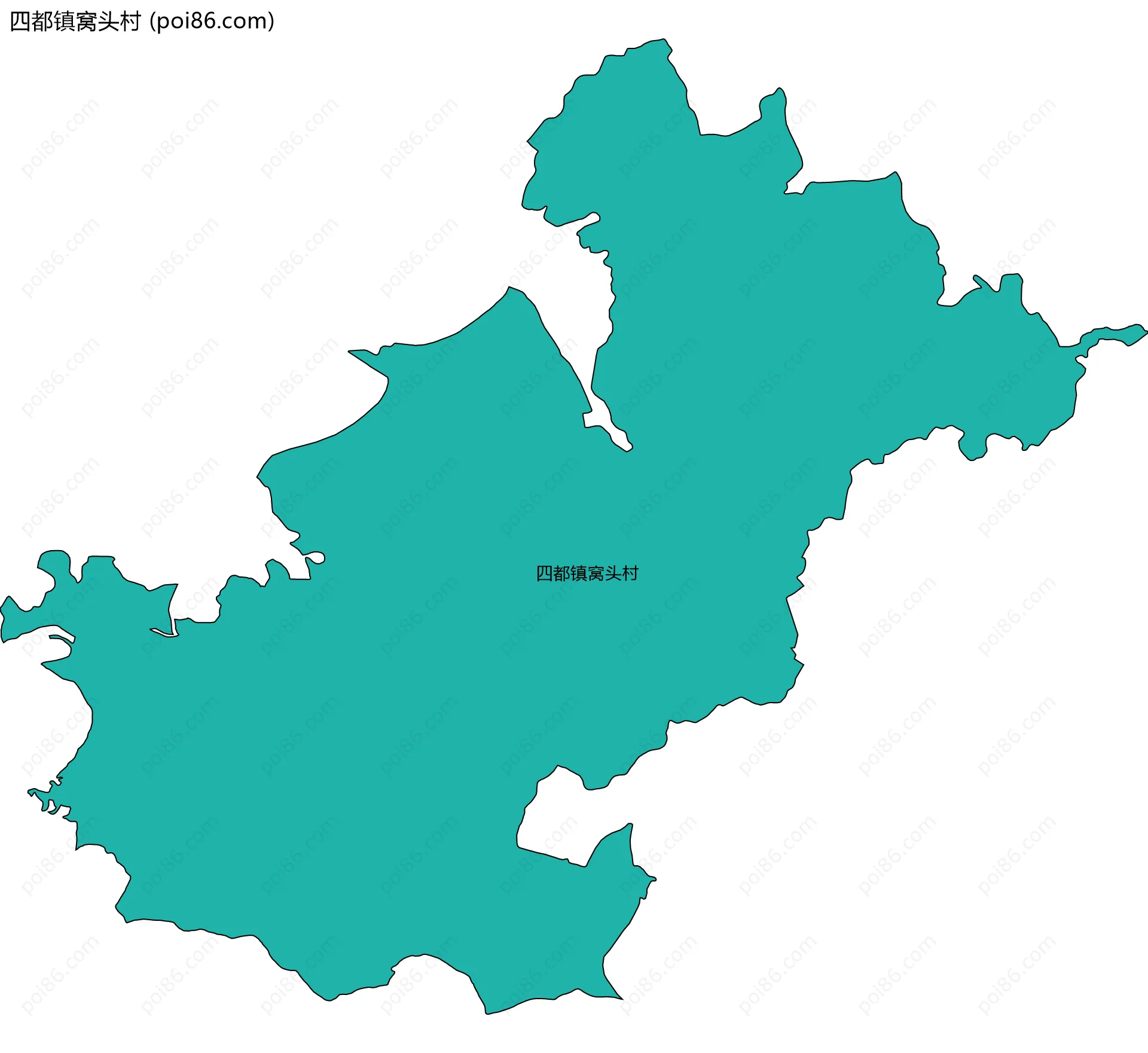 四都镇窝头村边界地图