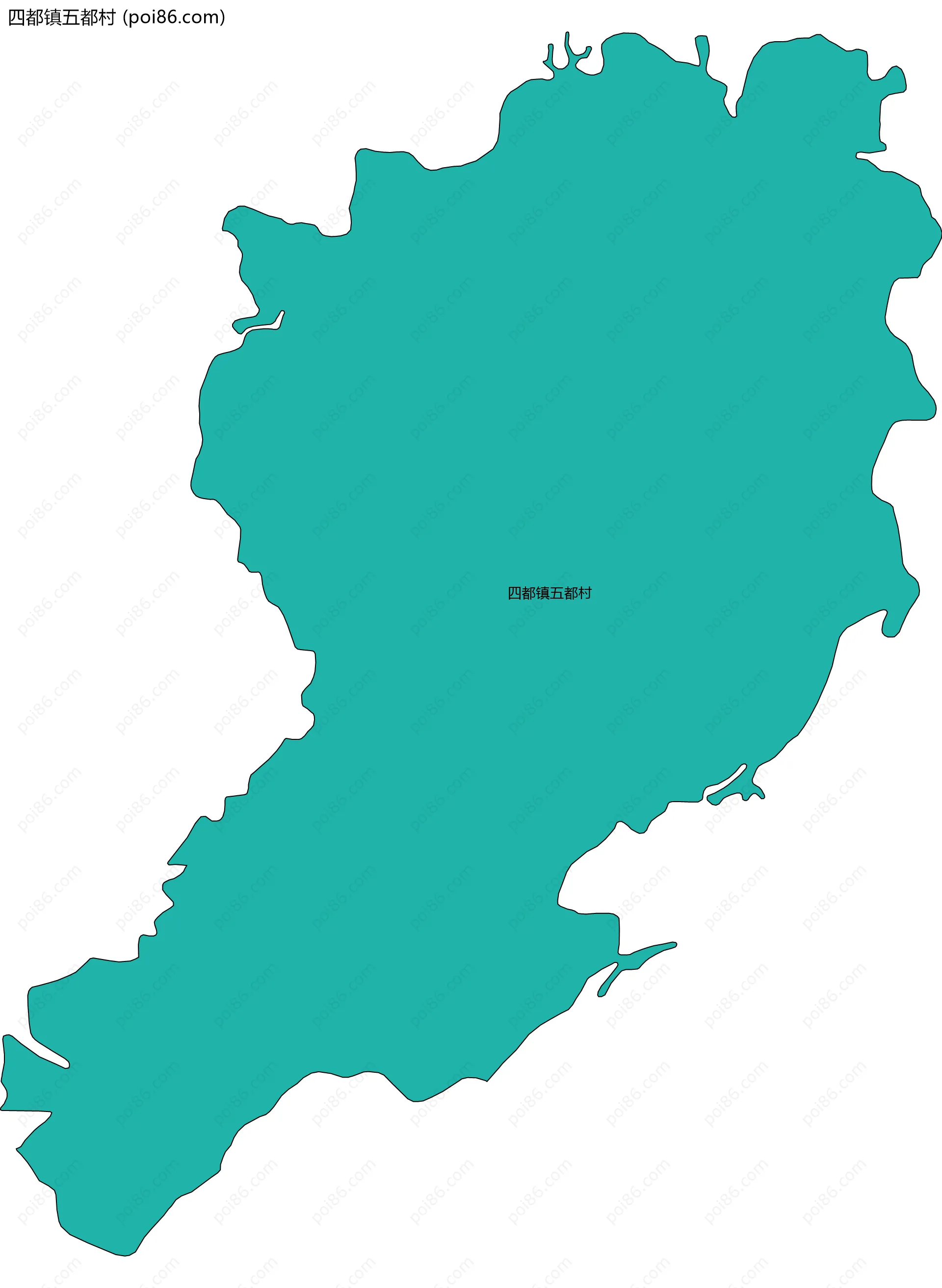 四都镇五都村边界地图