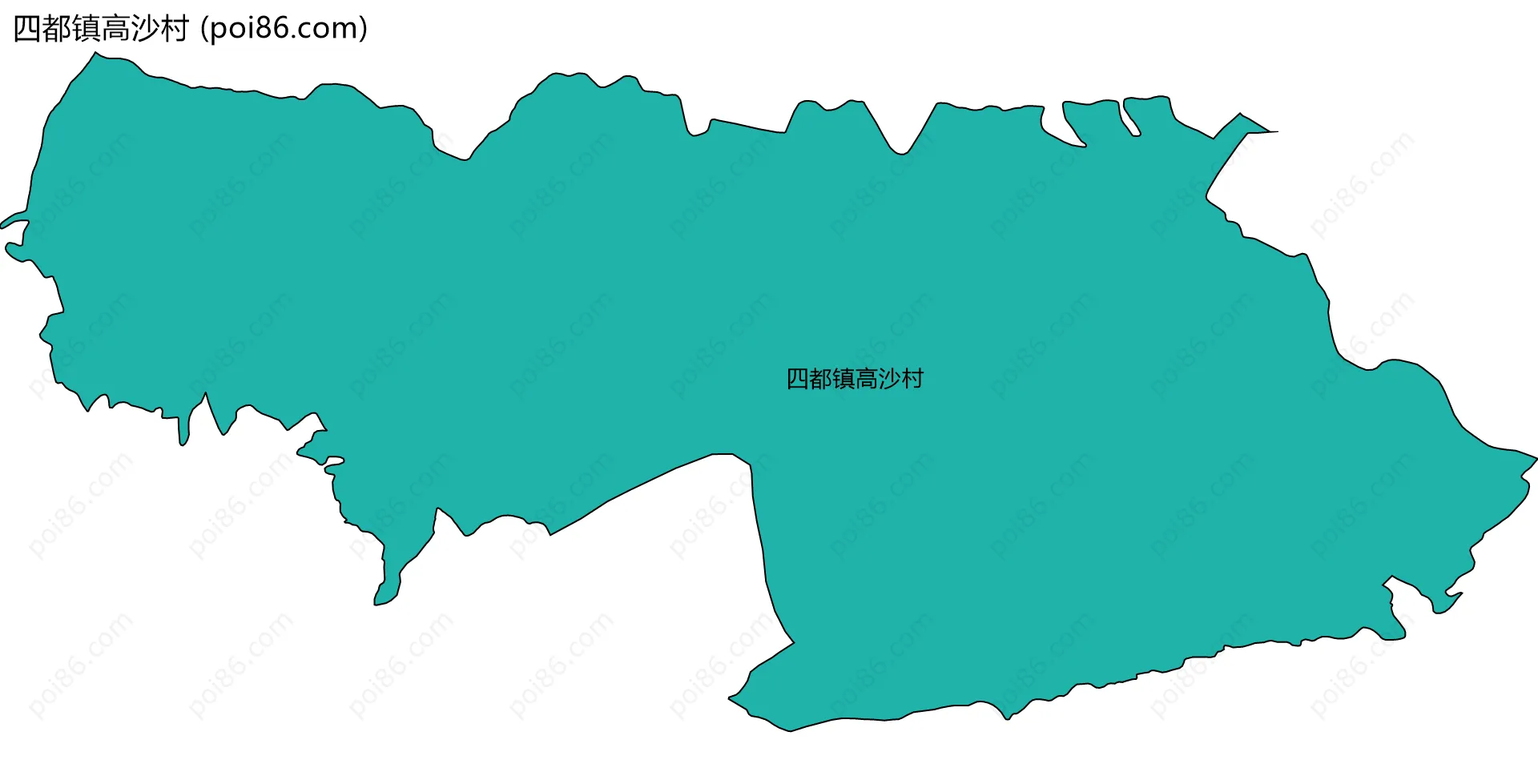 四都镇高沙村边界地图