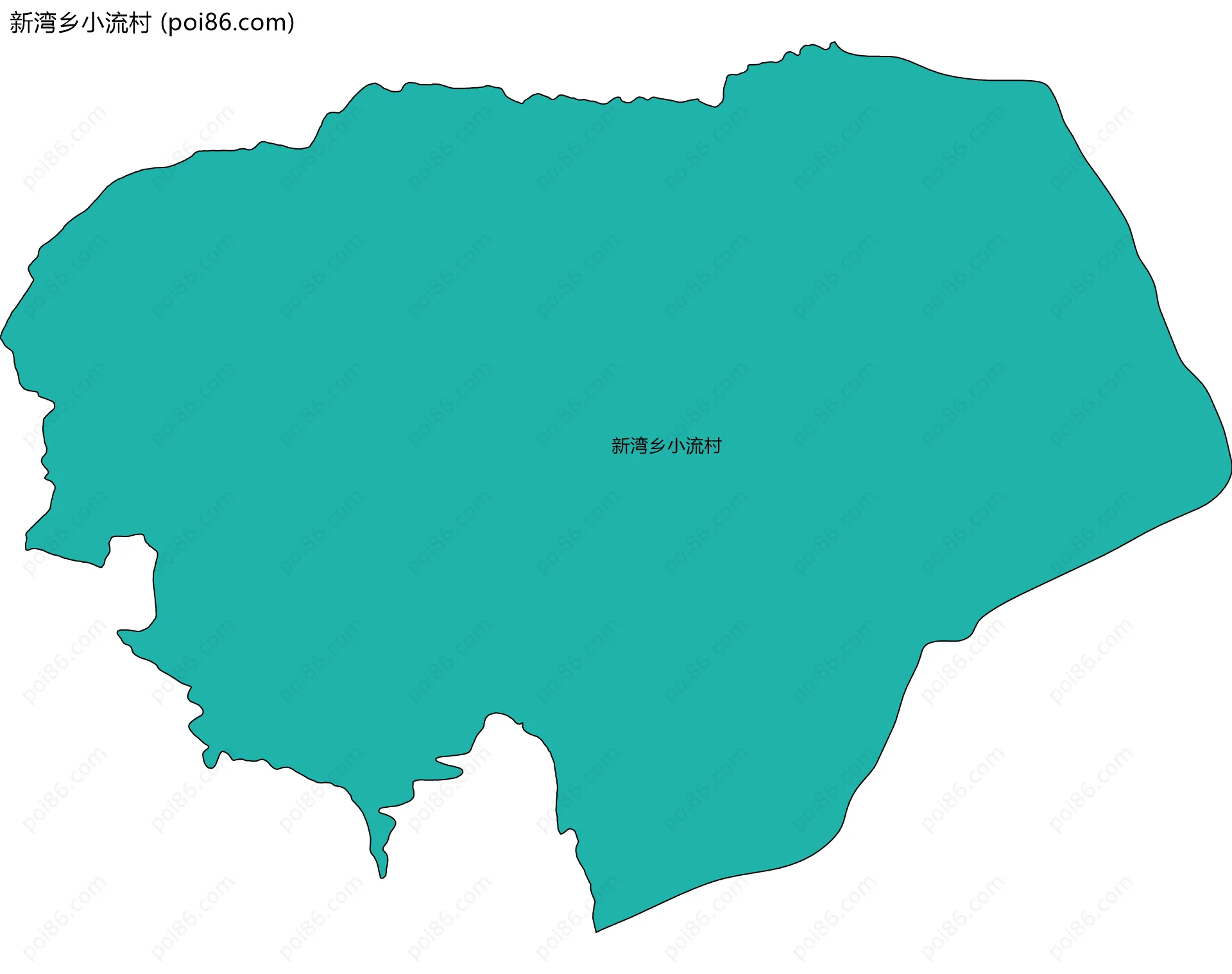 新湾乡小流村边界地图