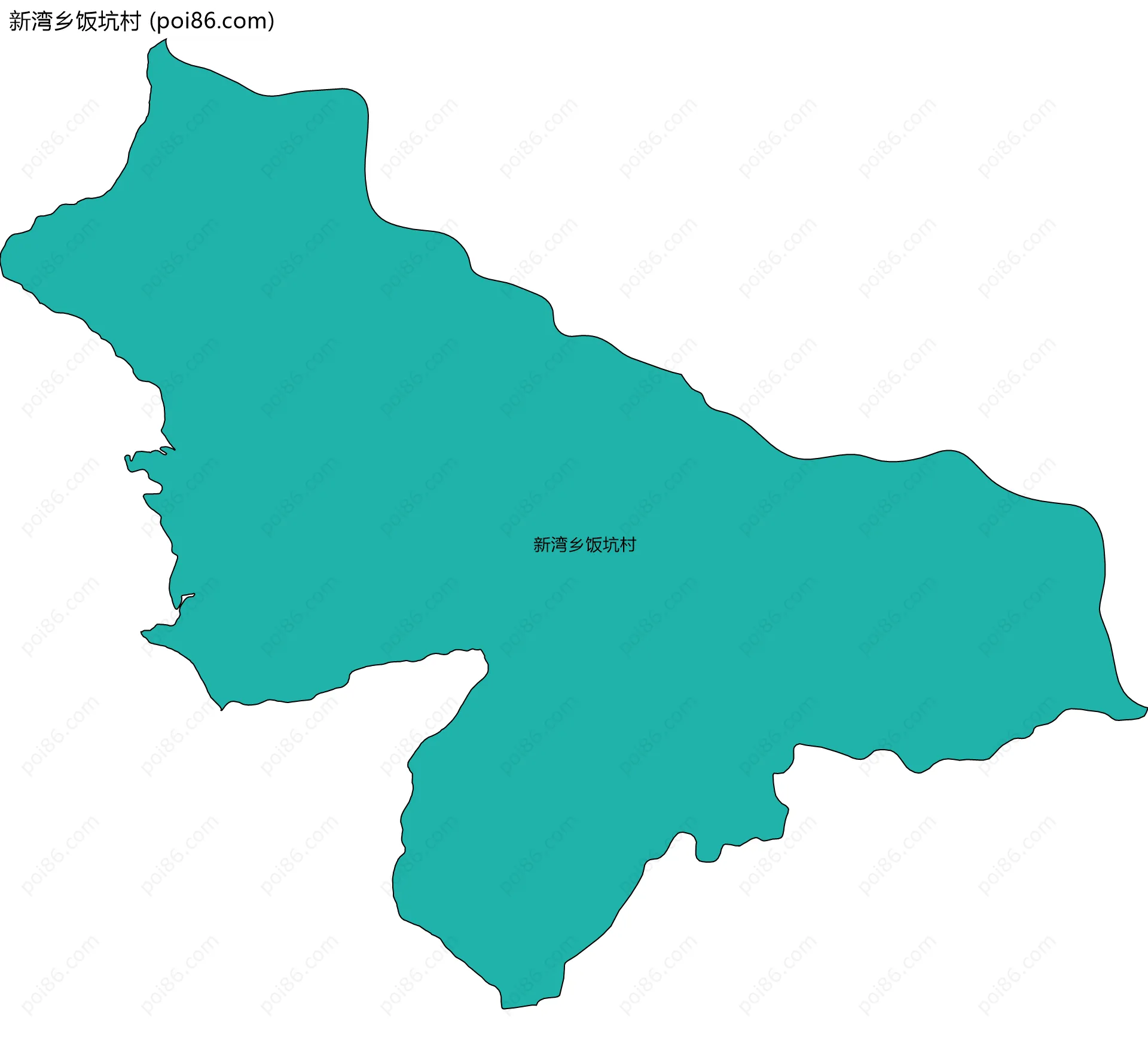 新湾乡饭坑村边界地图