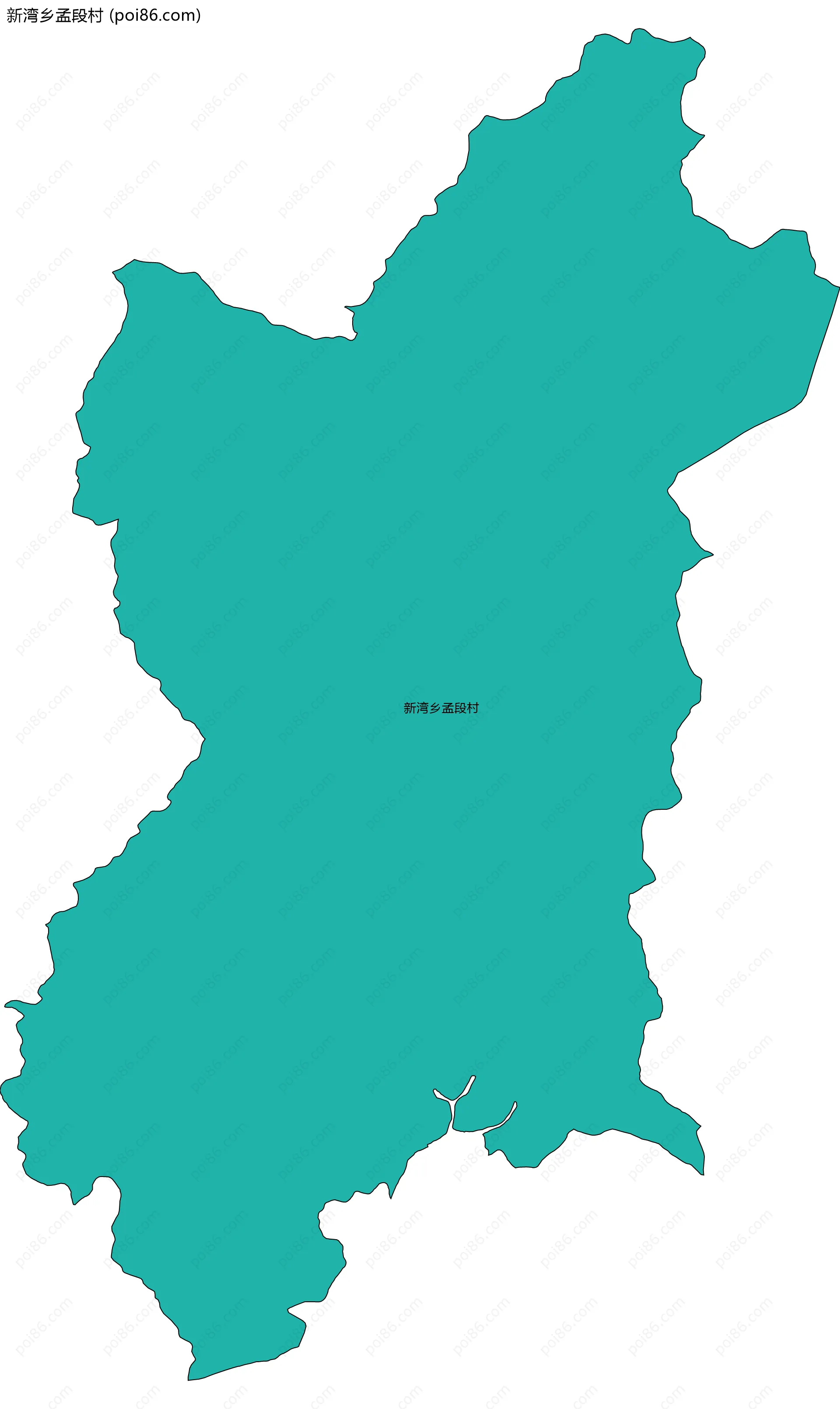 新湾乡孟段村边界地图