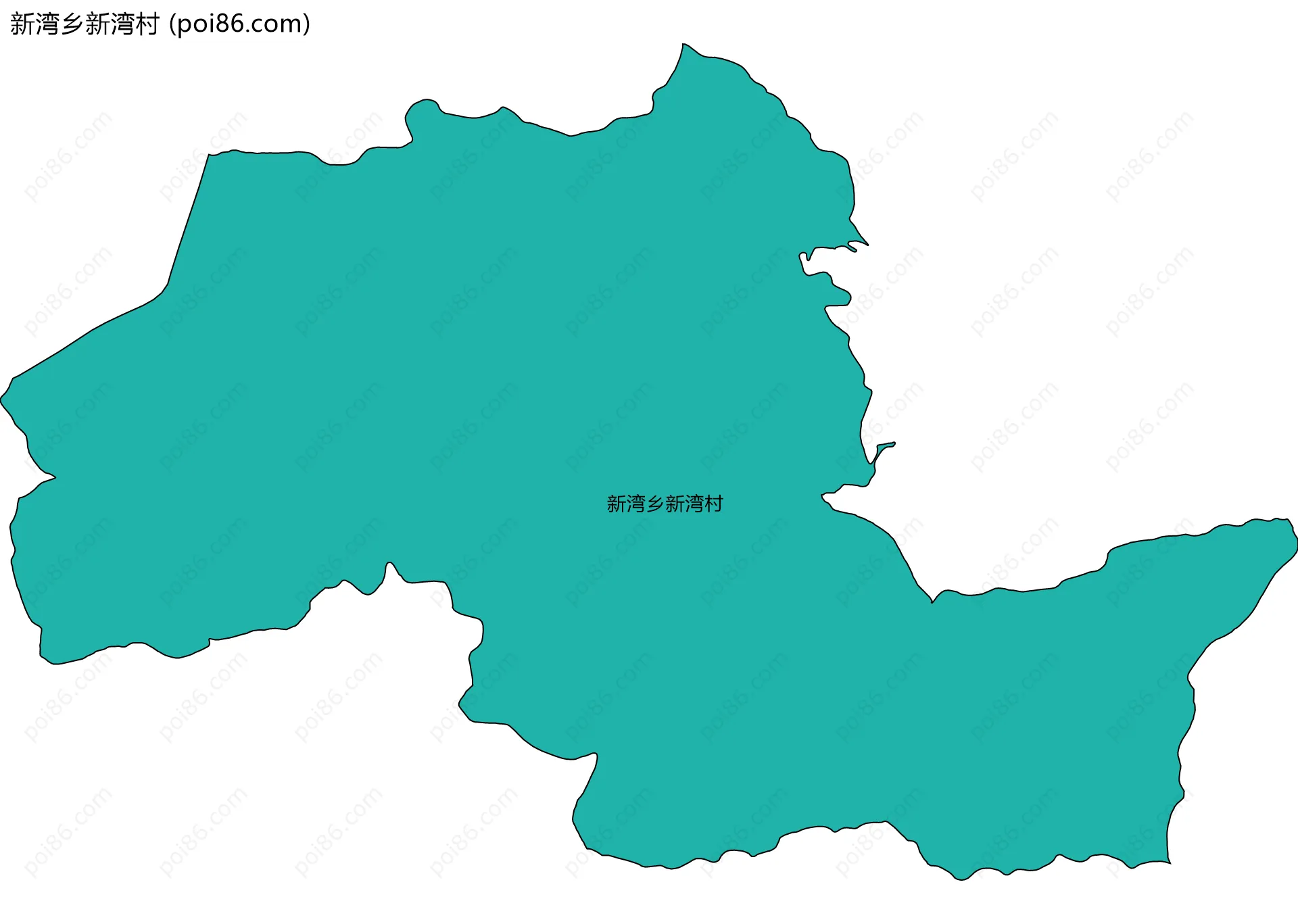 新湾乡新湾村边界地图
