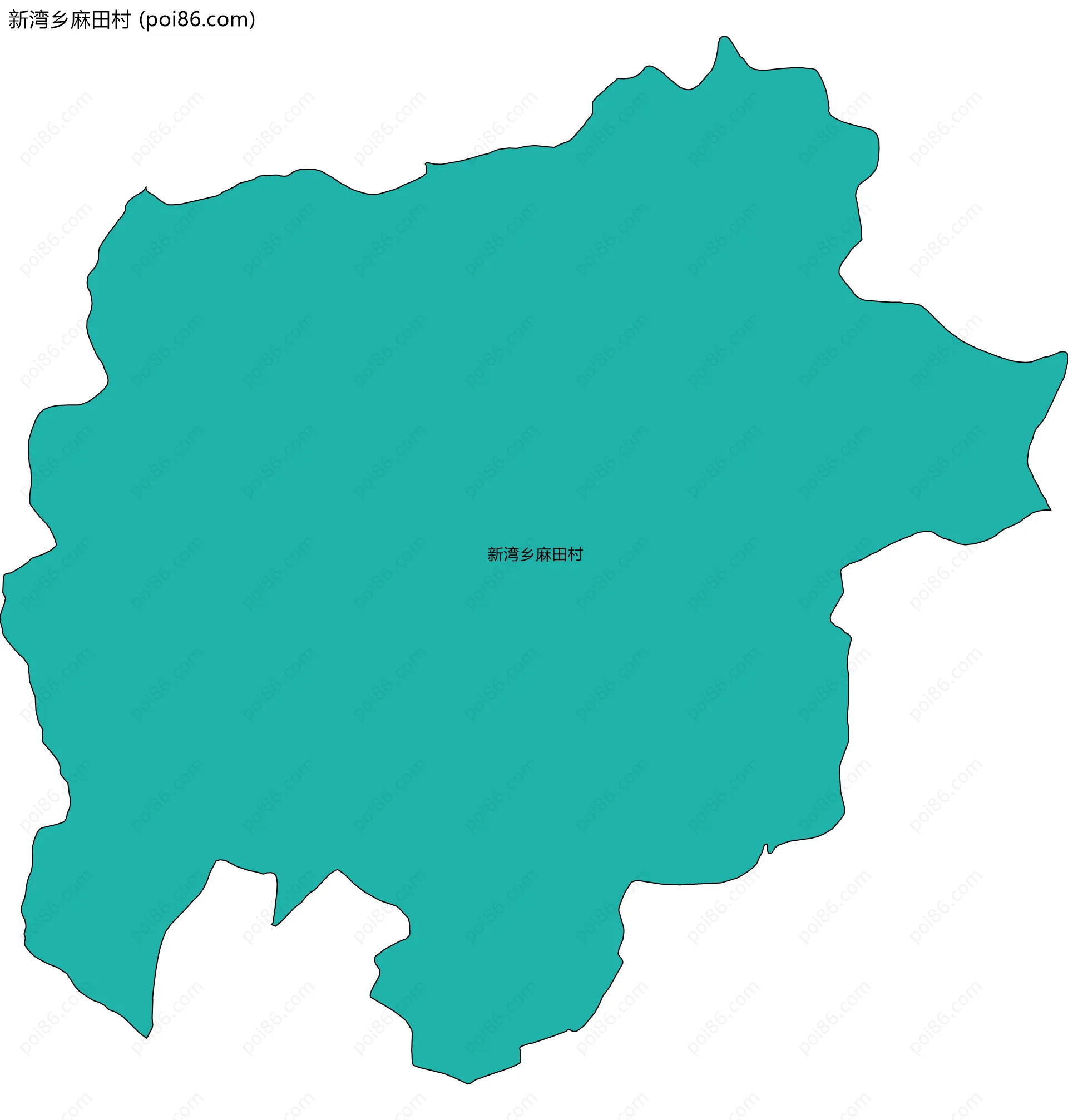 新湾乡麻田村边界地图