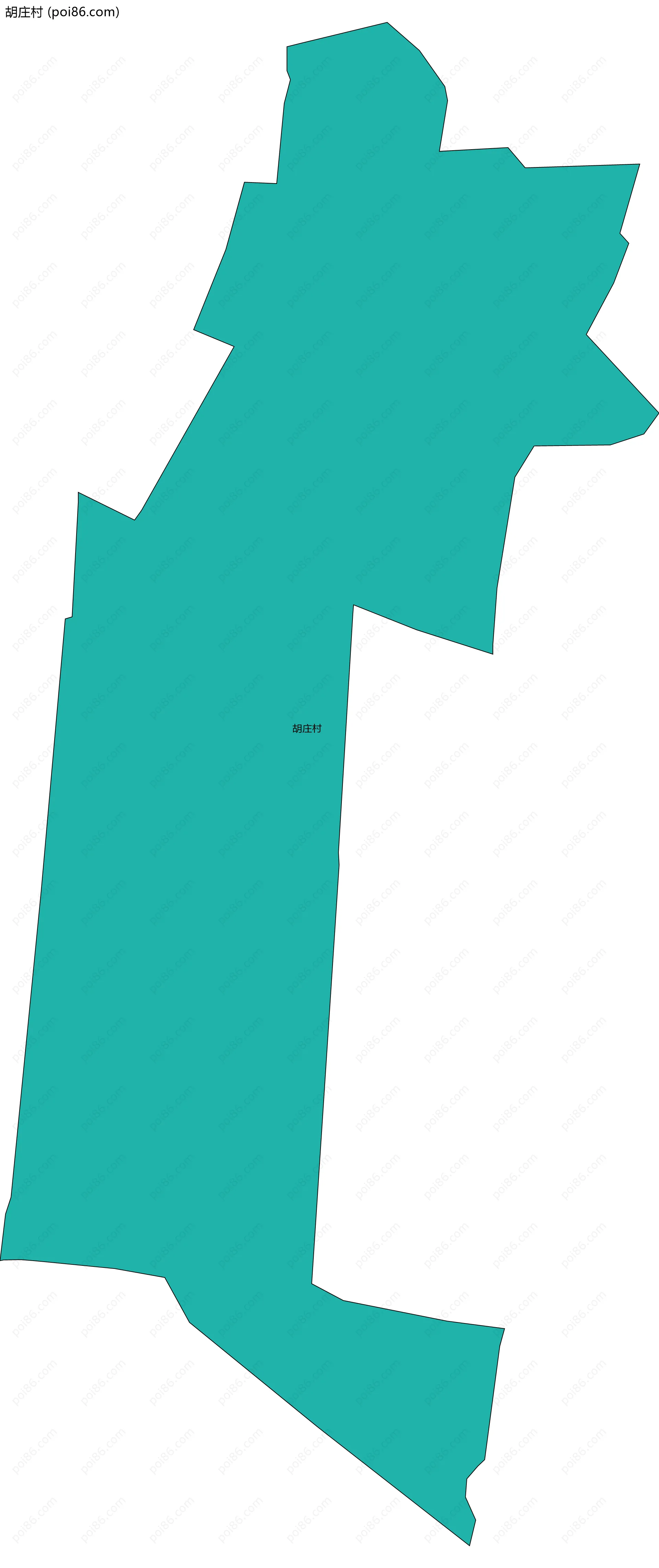 胡庄村边界地图