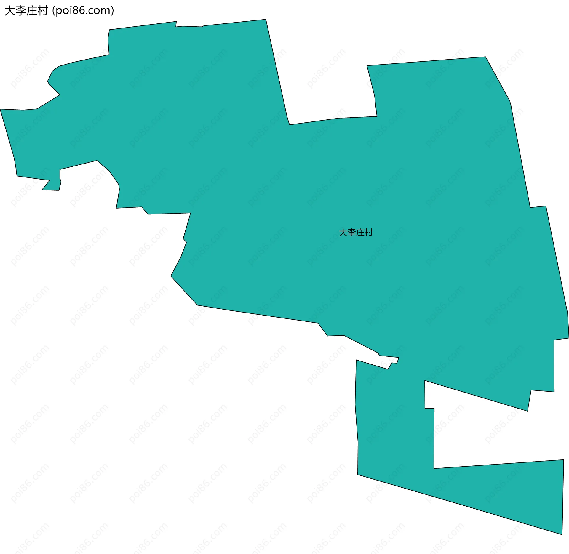 大李庄村边界地图