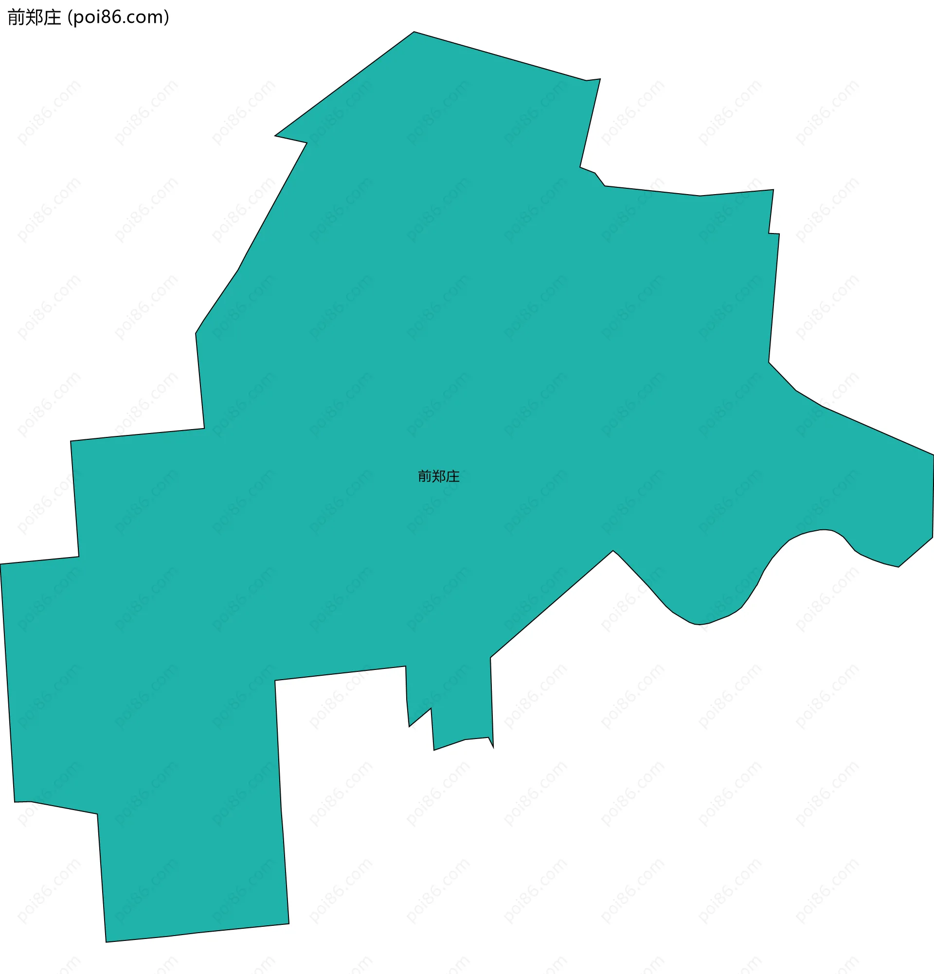 前郑庄边界地图