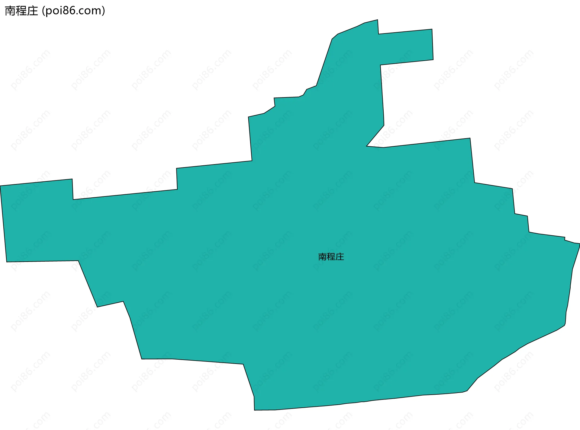 南程庄边界地图