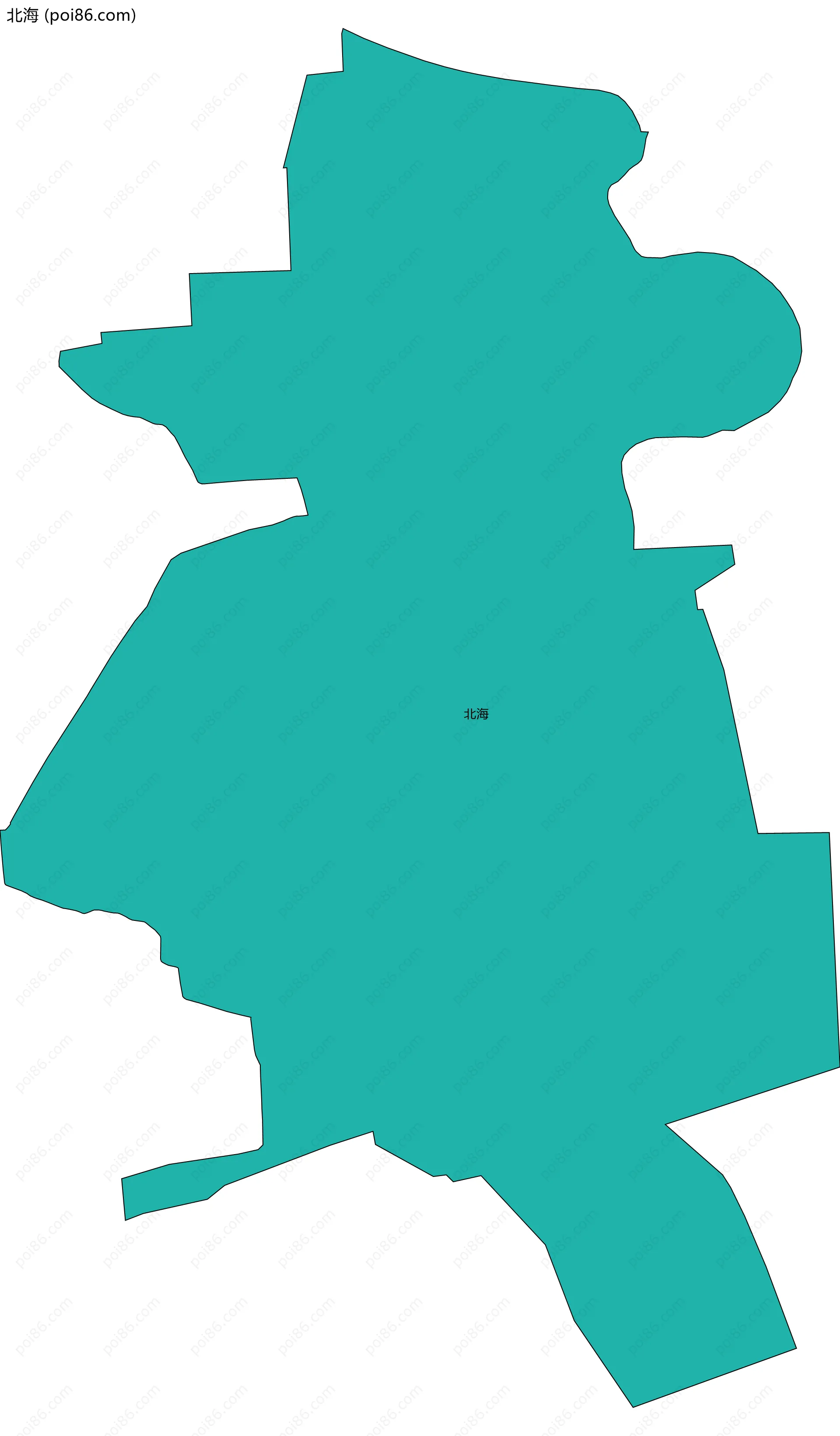 北海边界地图