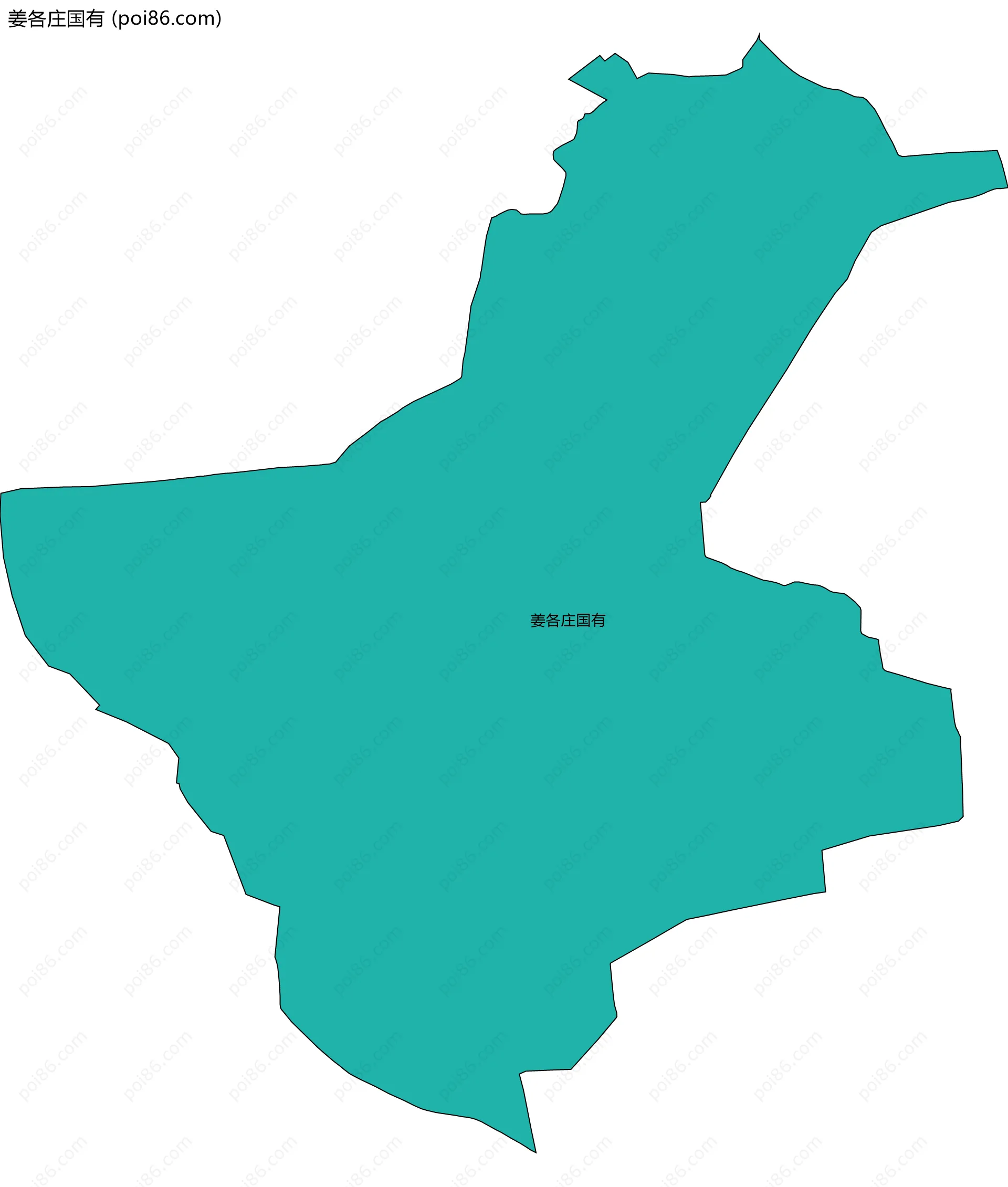 姜各庄国有边界地图