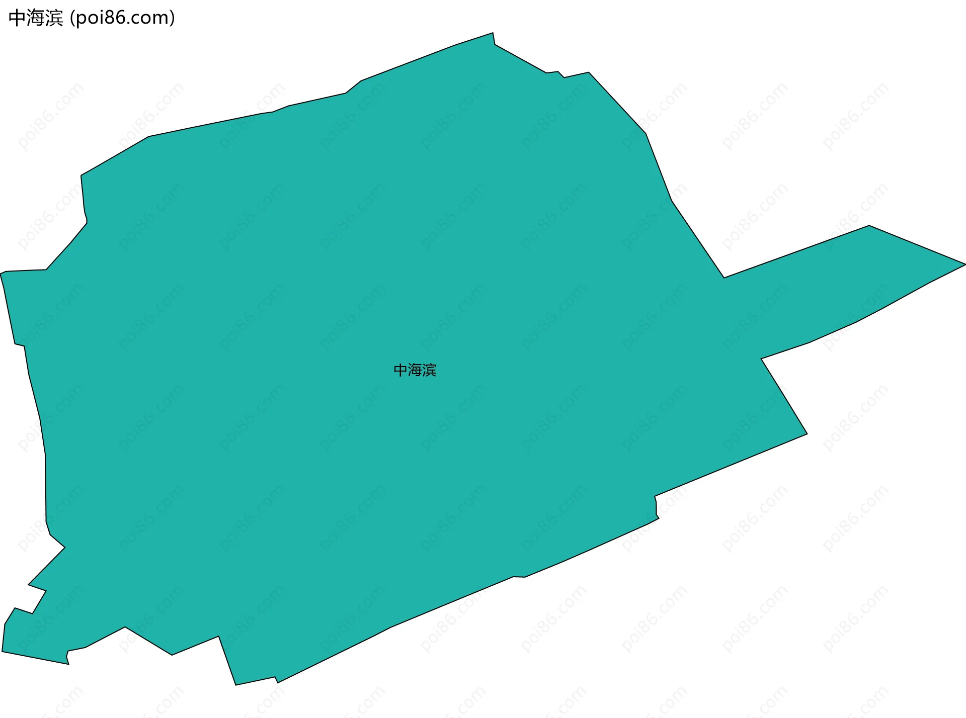 中海滨边界地图
