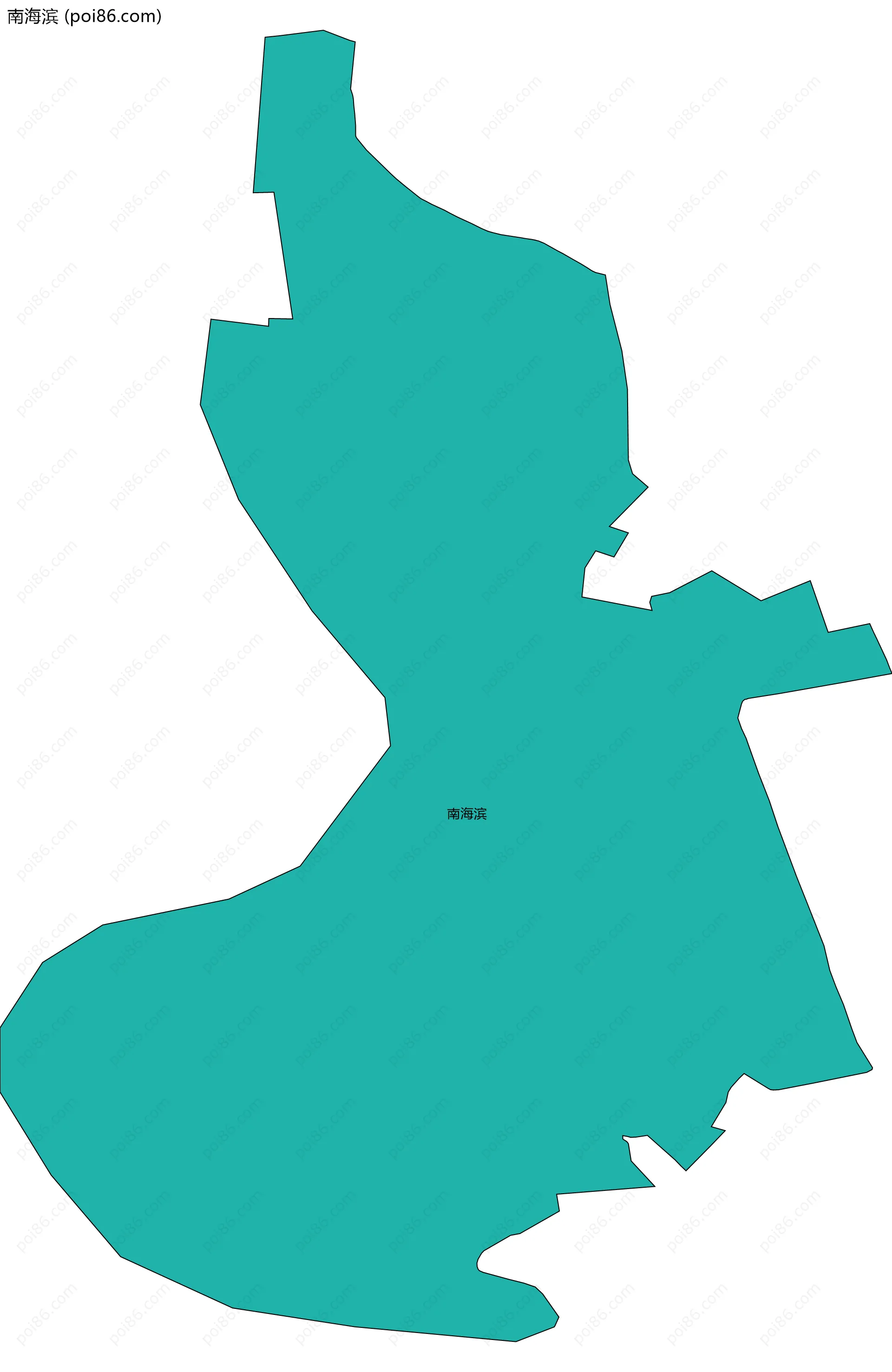 南海滨边界地图