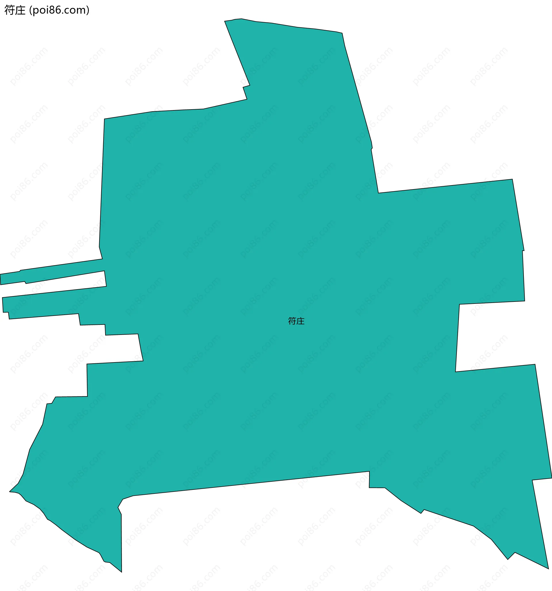 符庄边界地图