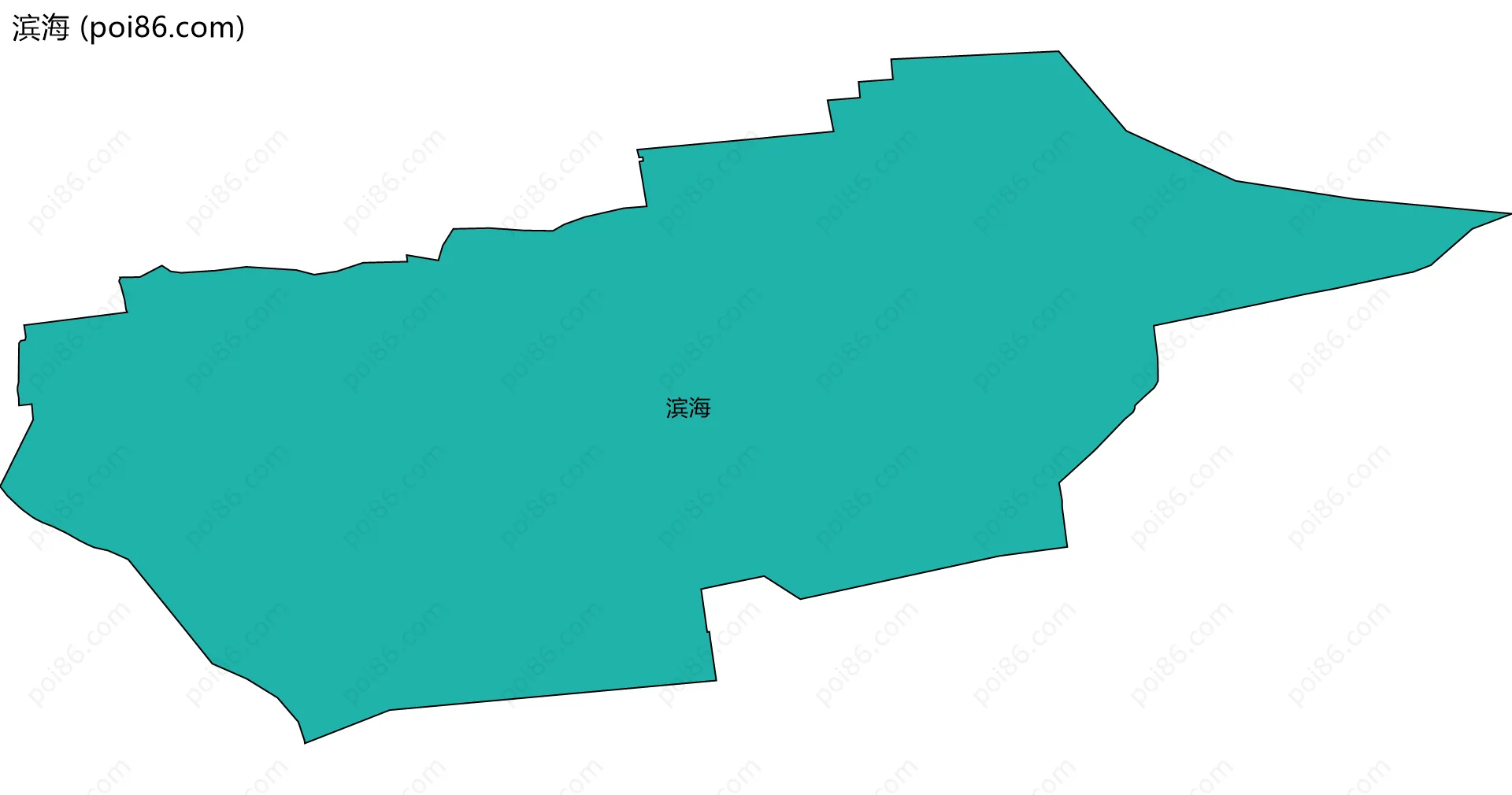 滨海边界地图