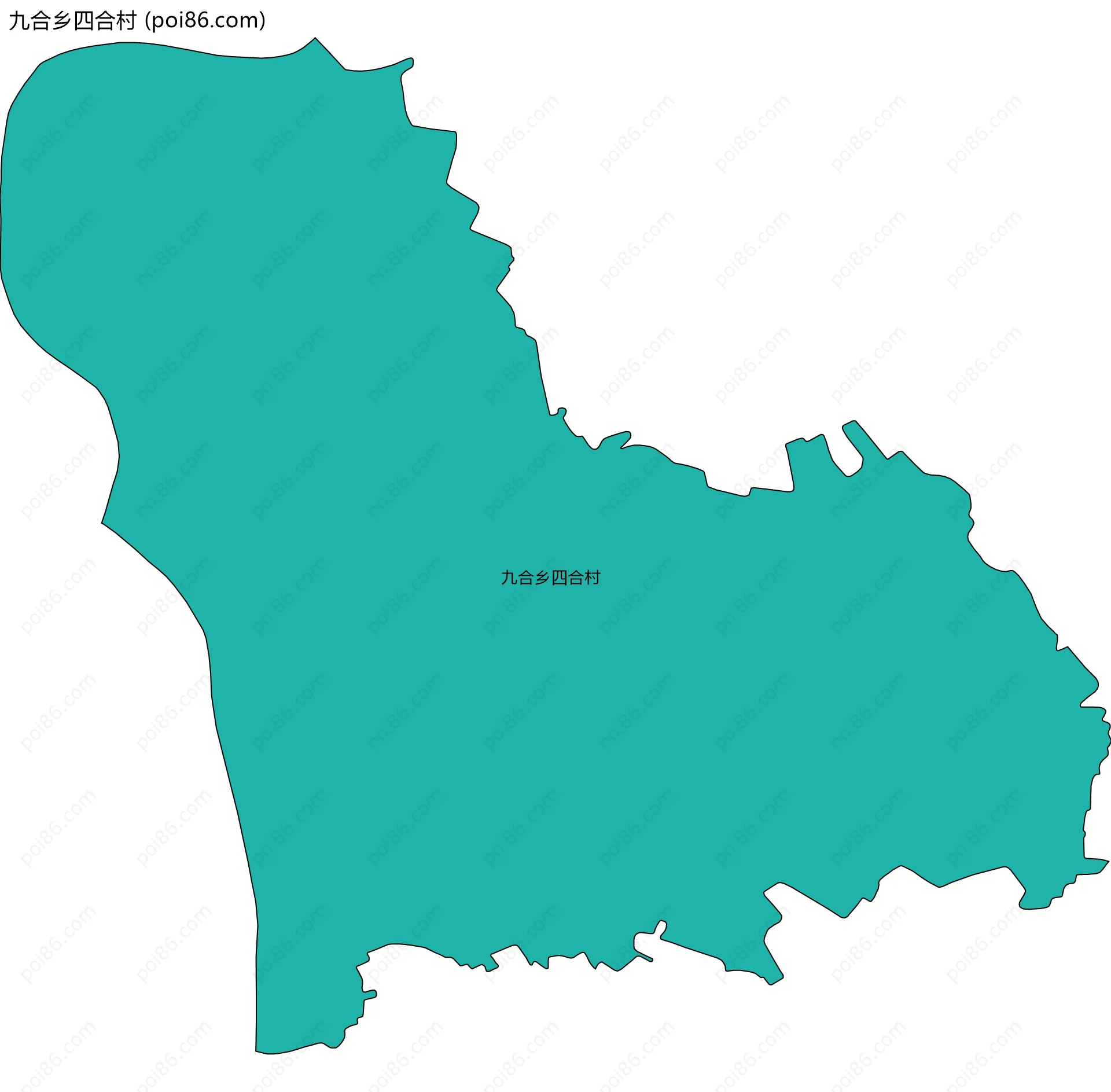 九合乡四合村边界地图