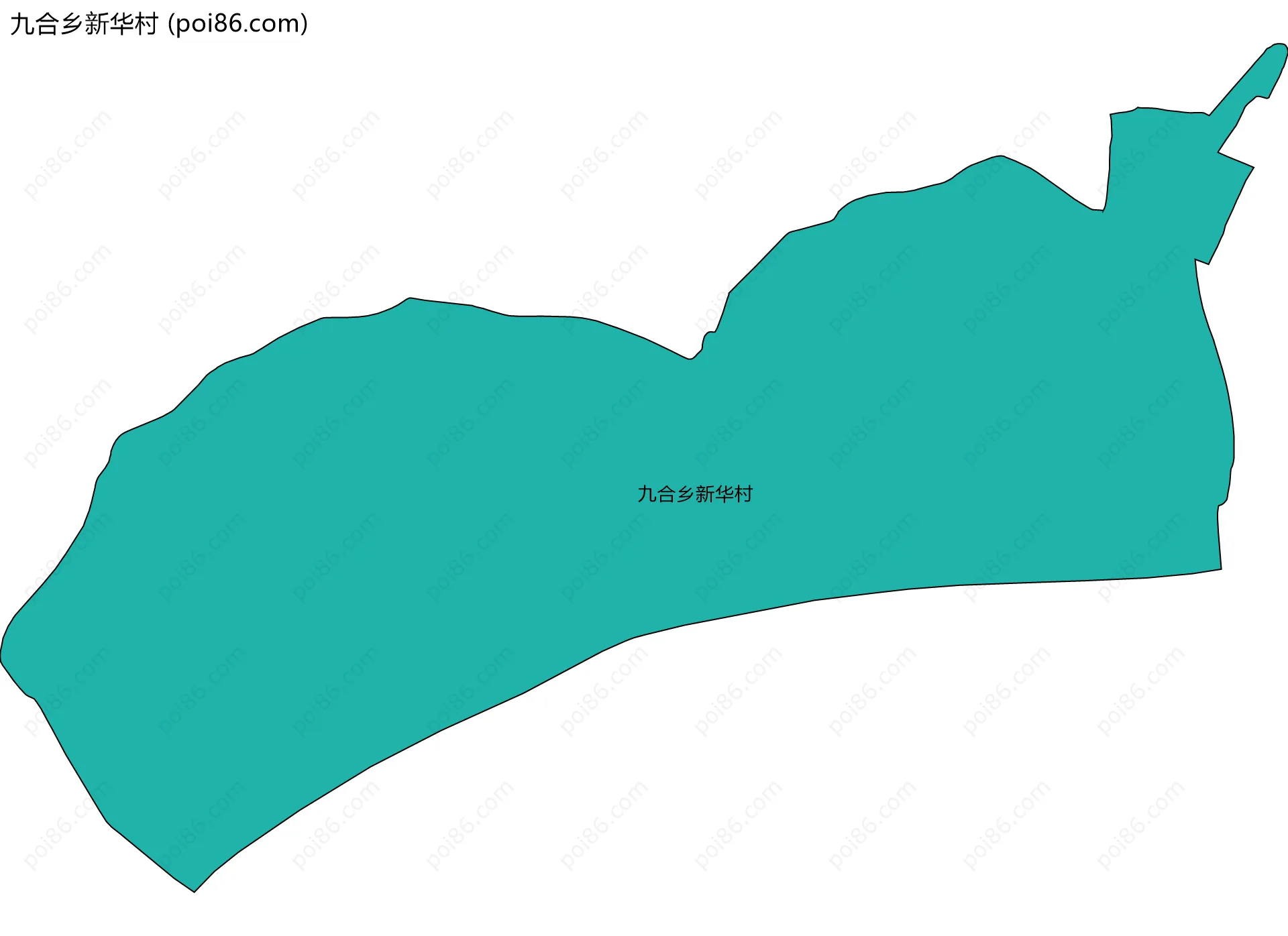 九合乡新华村边界地图