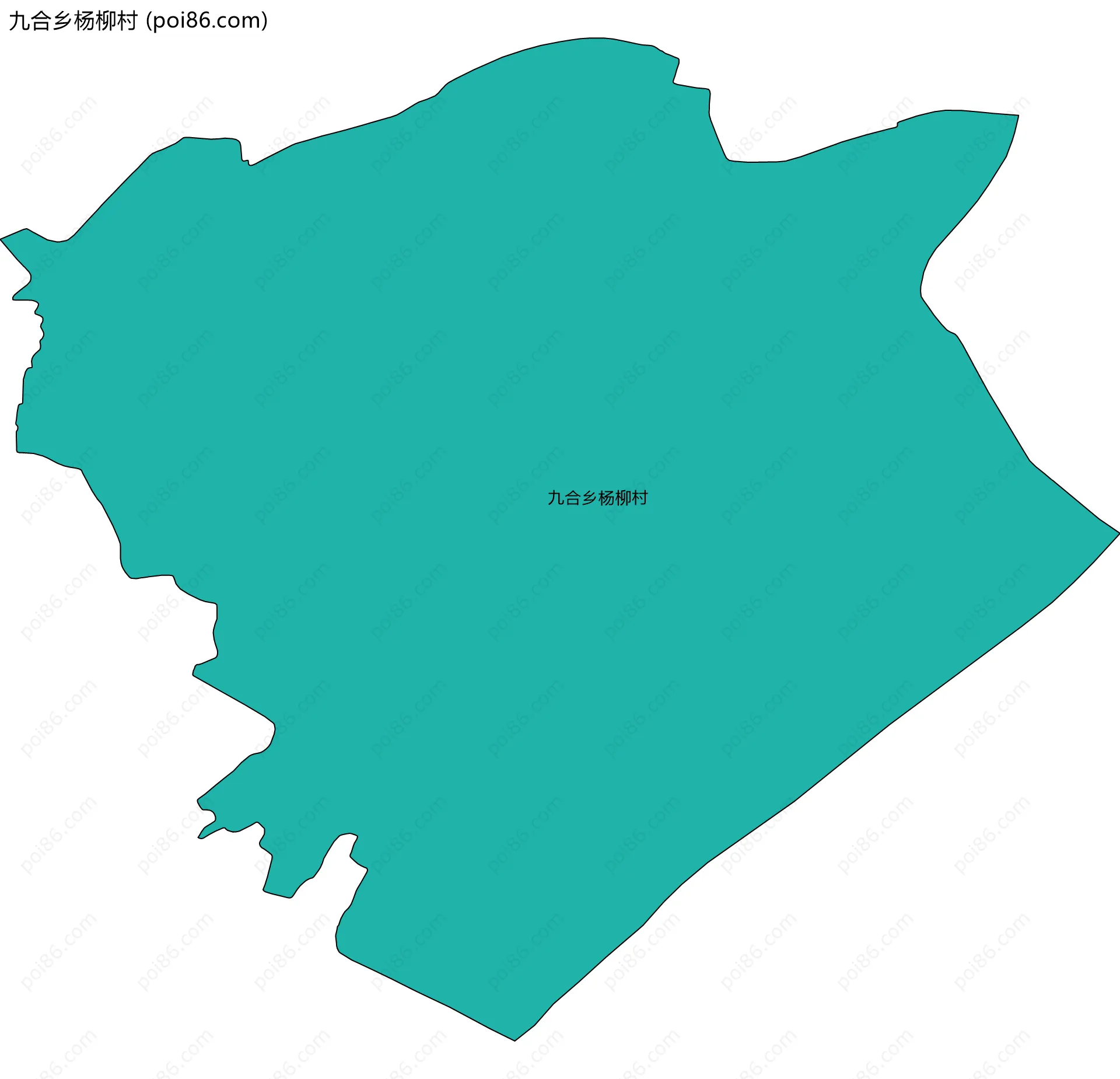 九合乡杨柳村边界地图