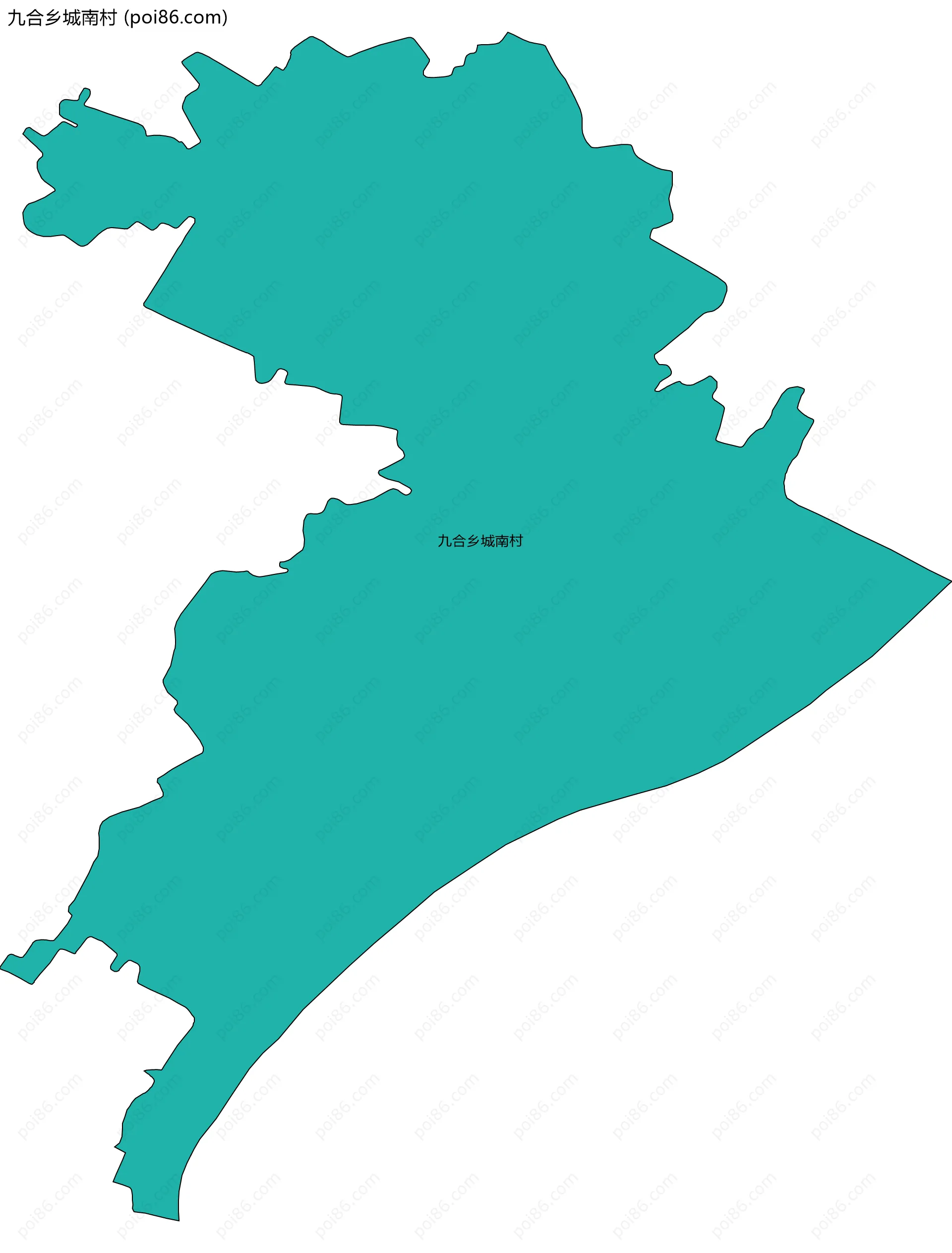 九合乡城南村边界地图