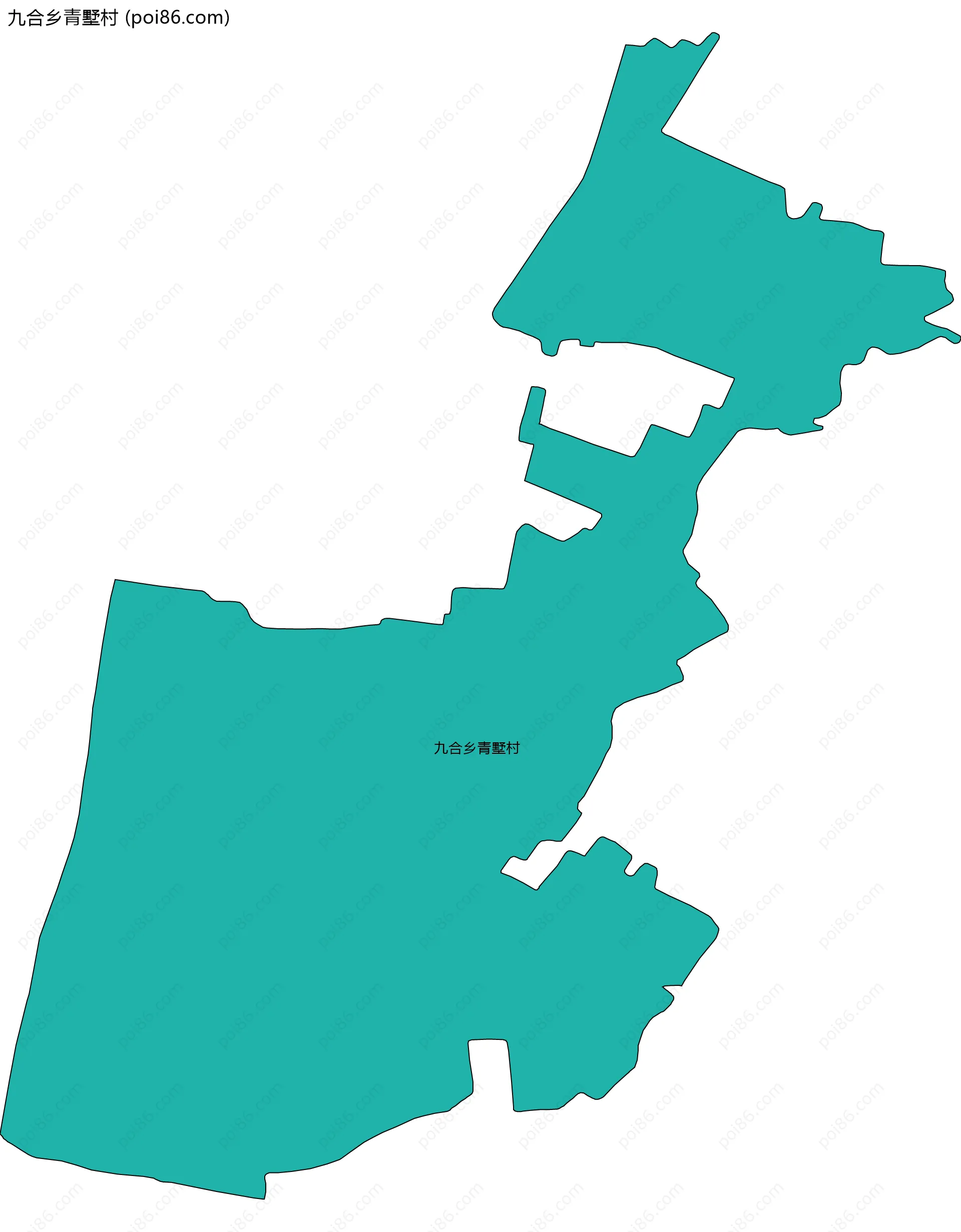 九合乡青墅村边界地图