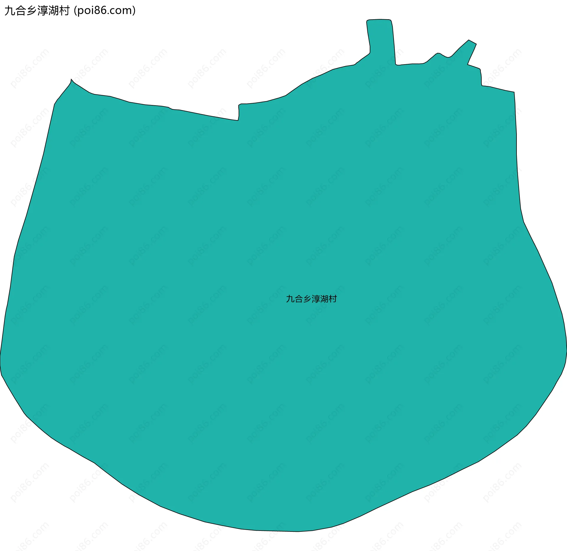 九合乡淳湖村边界地图