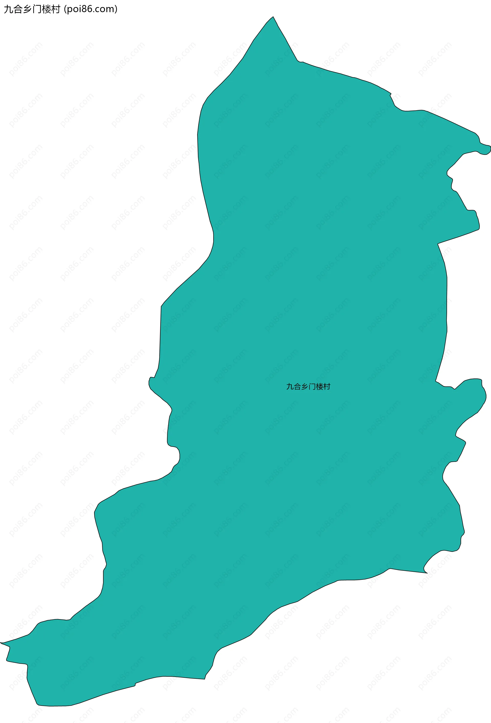 九合乡门楼村边界地图