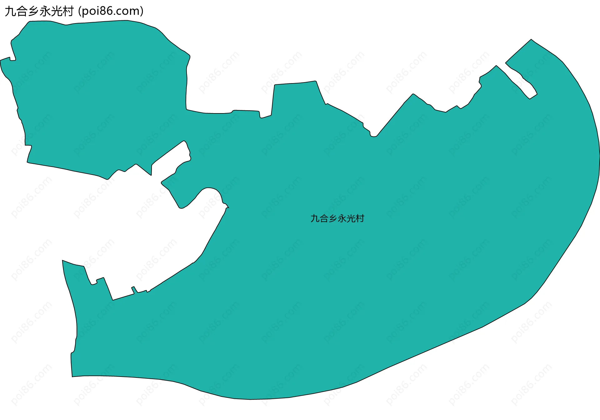 九合乡永光村边界地图