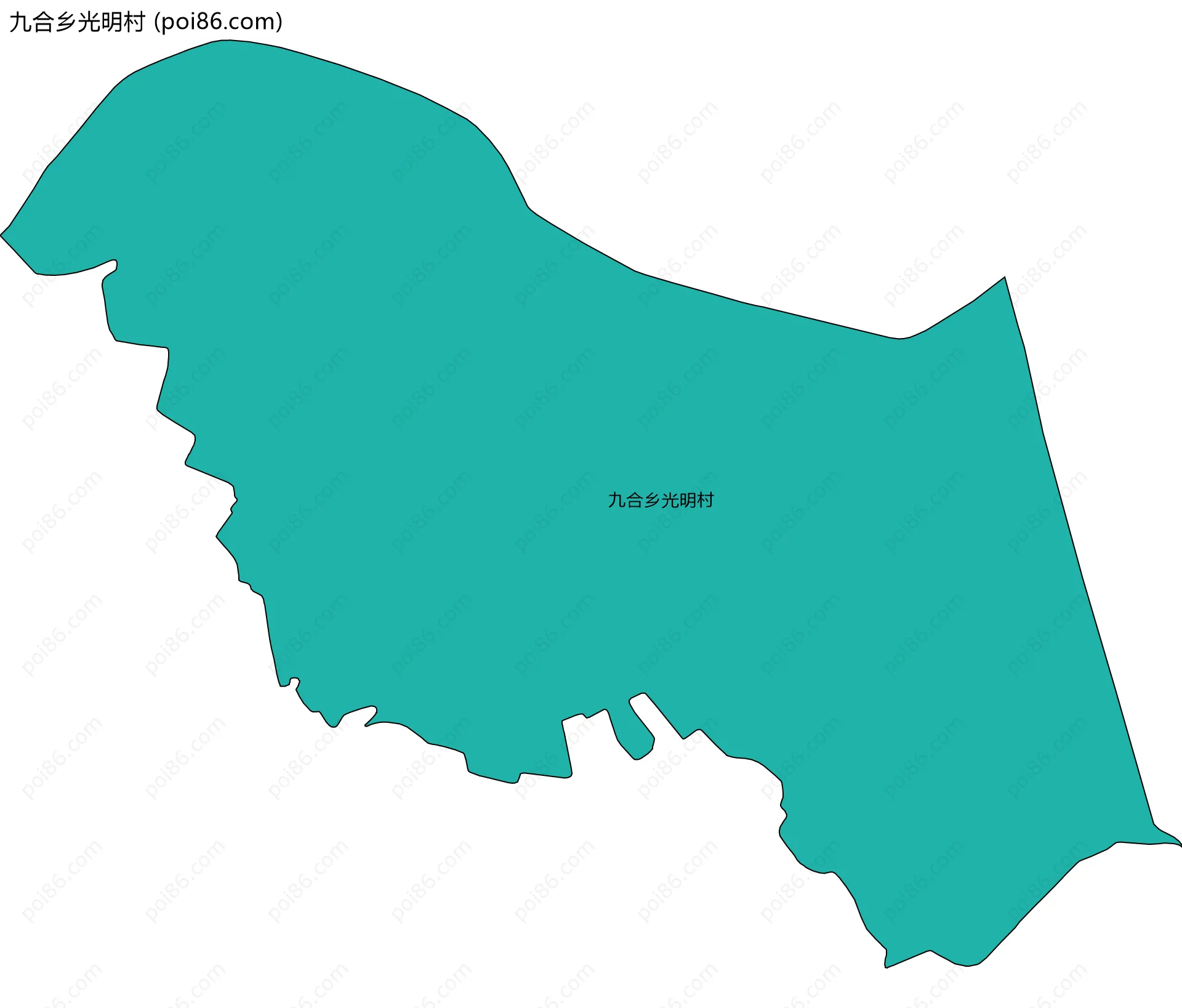 九合乡光明村边界地图