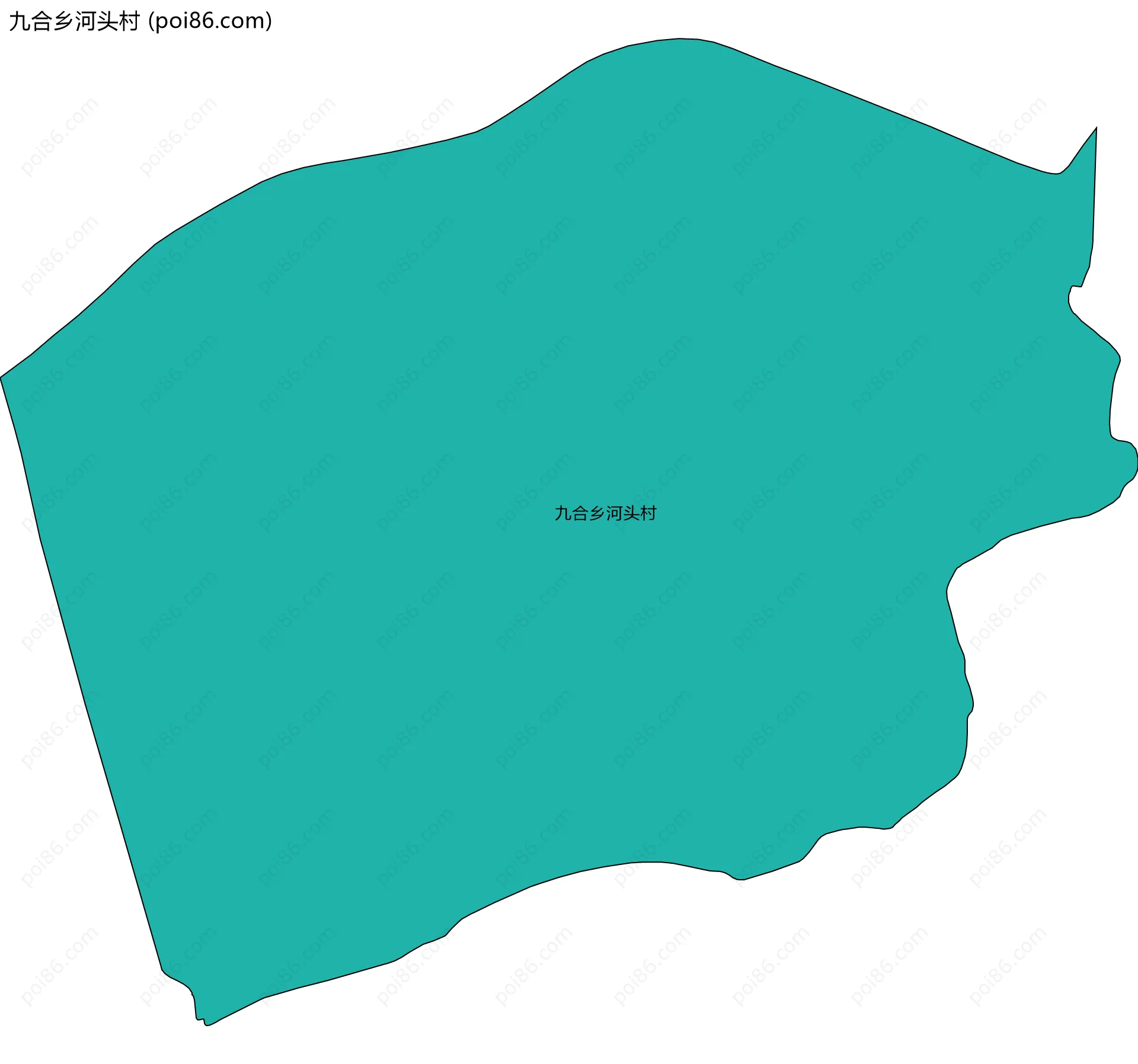 九合乡河头村边界地图