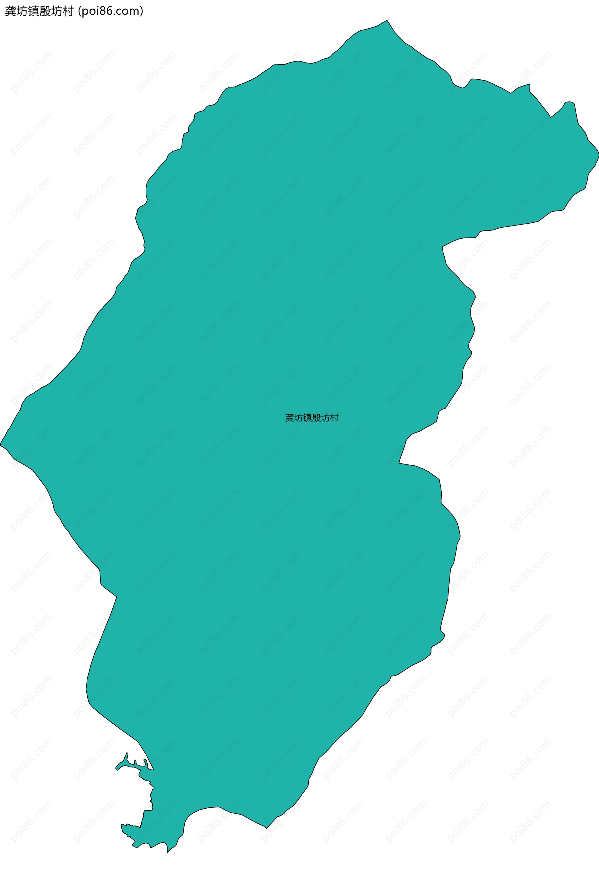 龚坊镇殷坊村边界地图