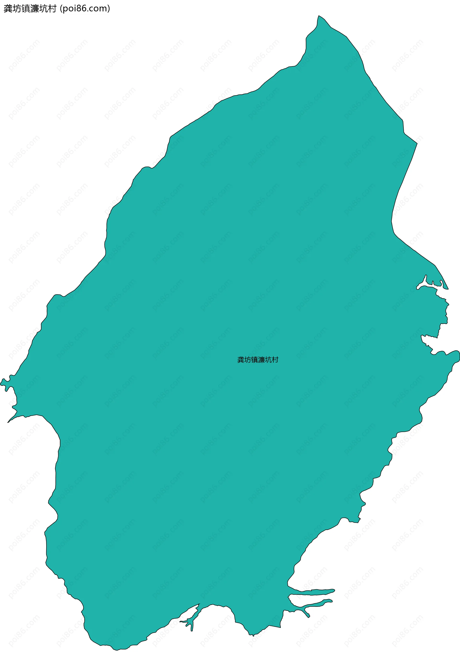 龚坊镇濂坑村边界地图