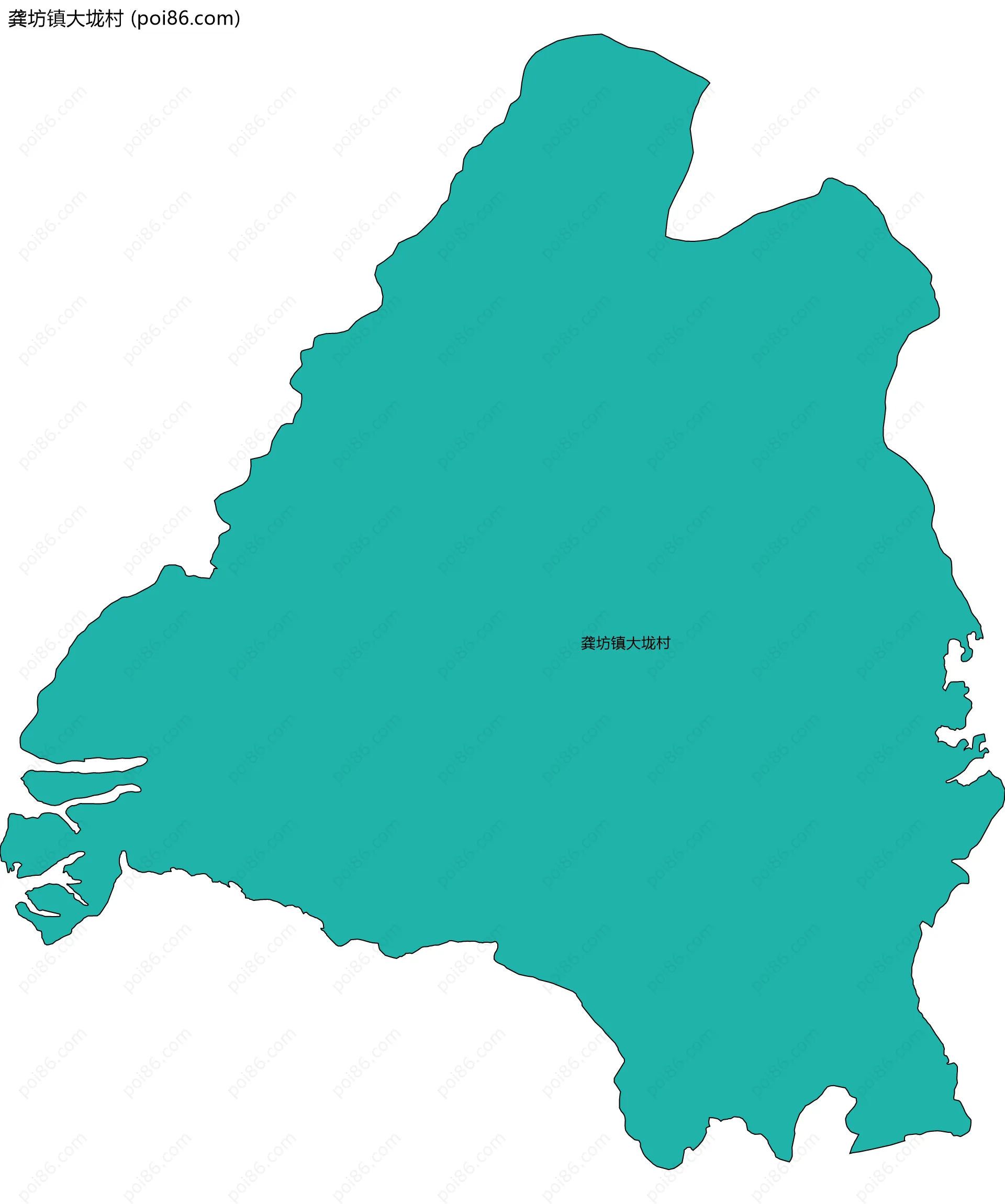 龚坊镇大垅村边界地图