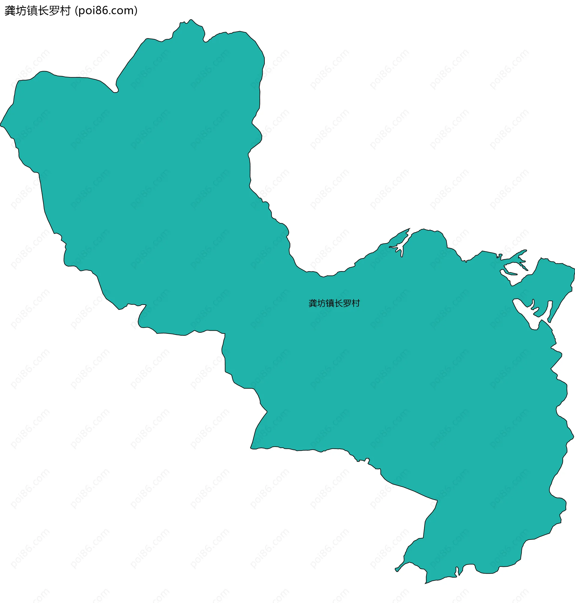 龚坊镇长罗村边界地图