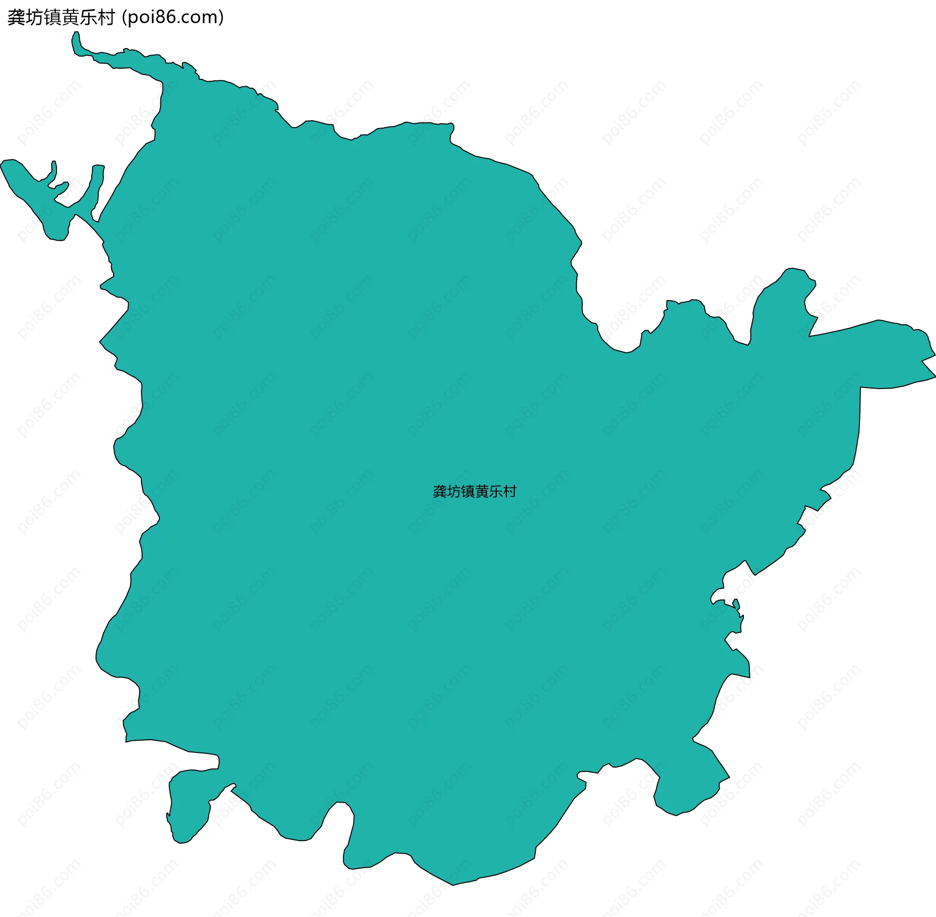 龚坊镇黄乐村边界地图