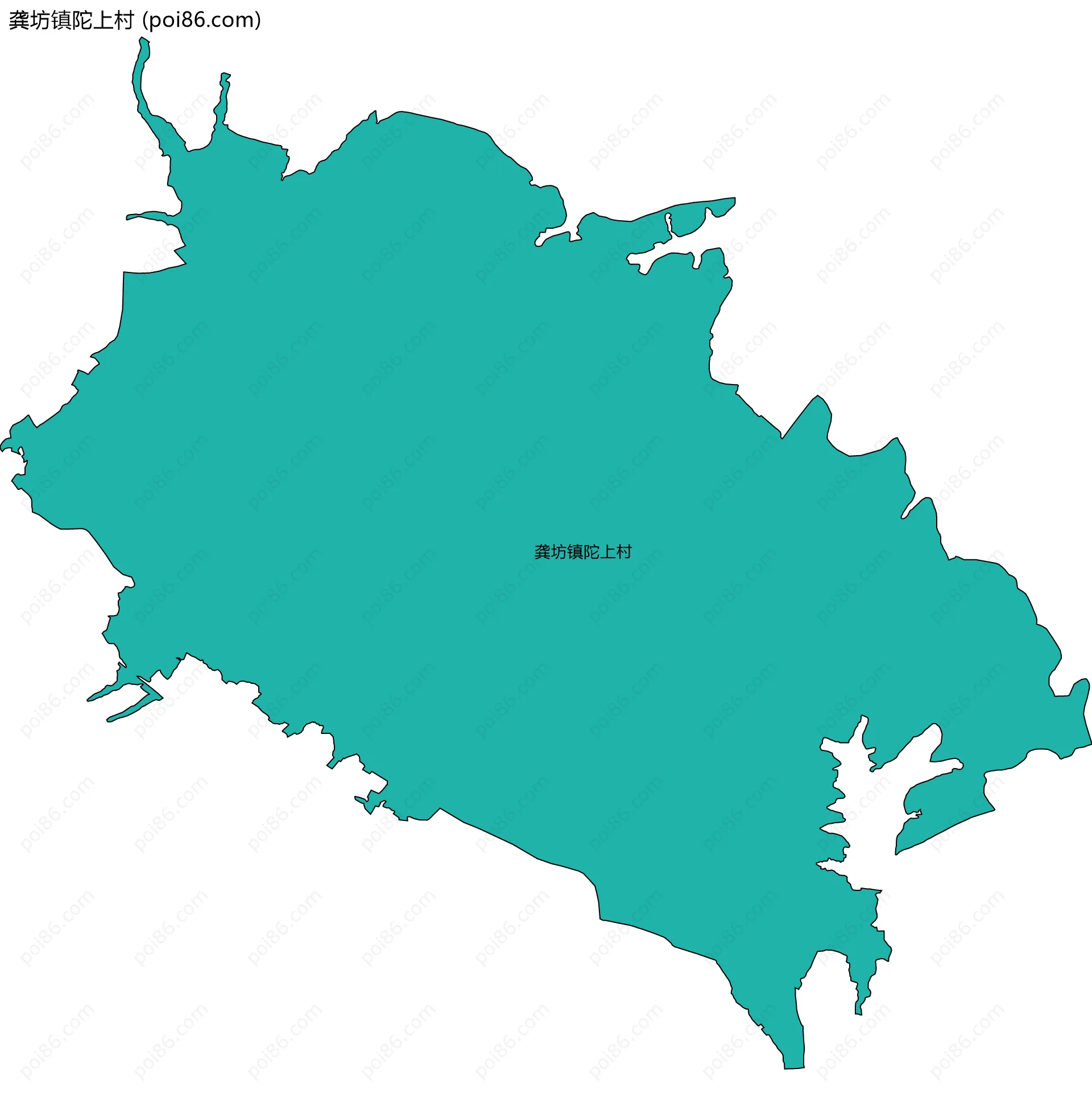 龚坊镇陀上村边界地图