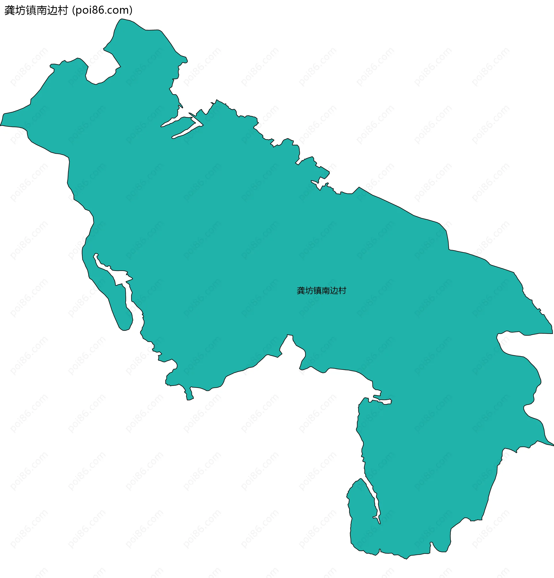 龚坊镇南边村边界地图