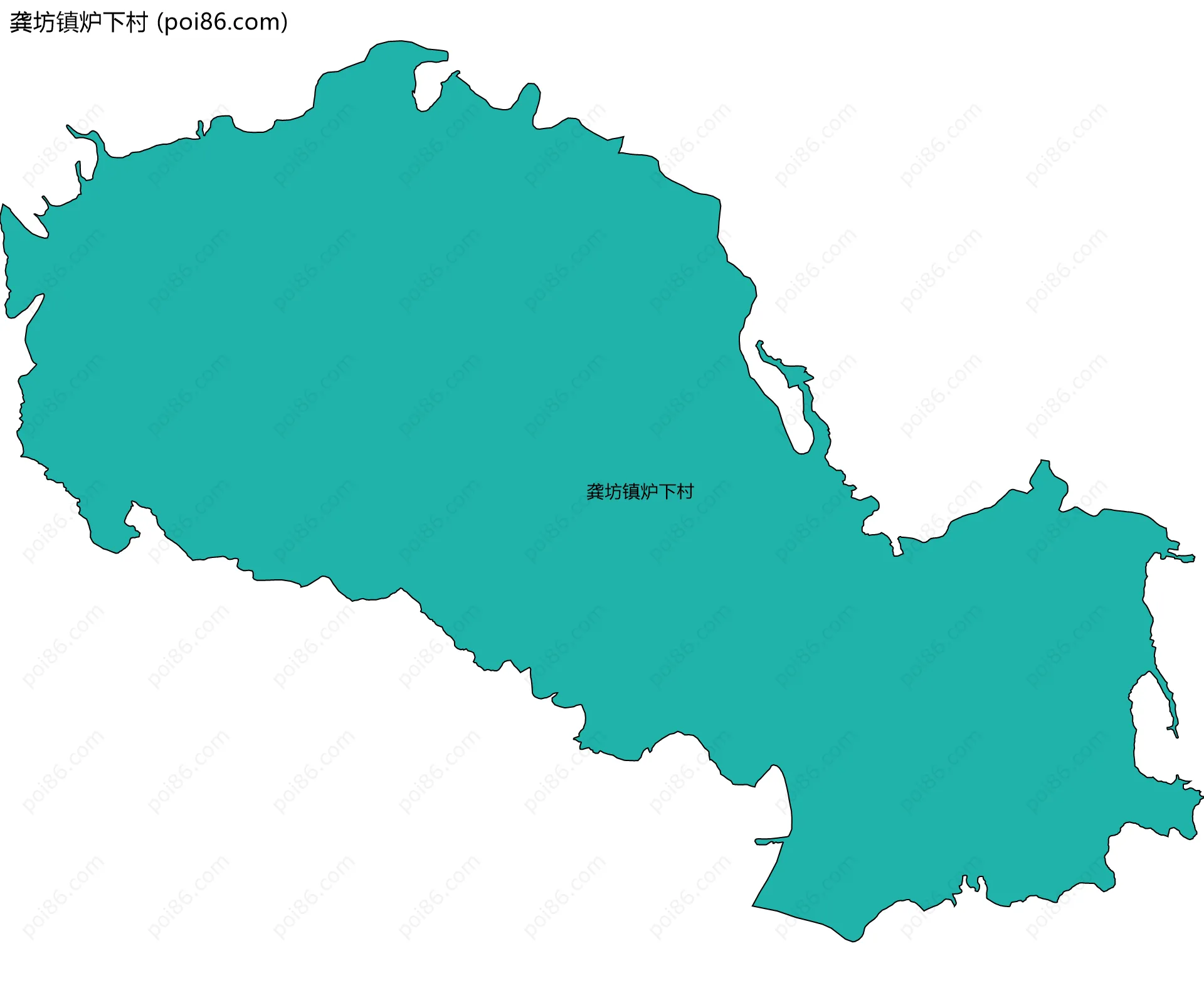 龚坊镇炉下村边界地图