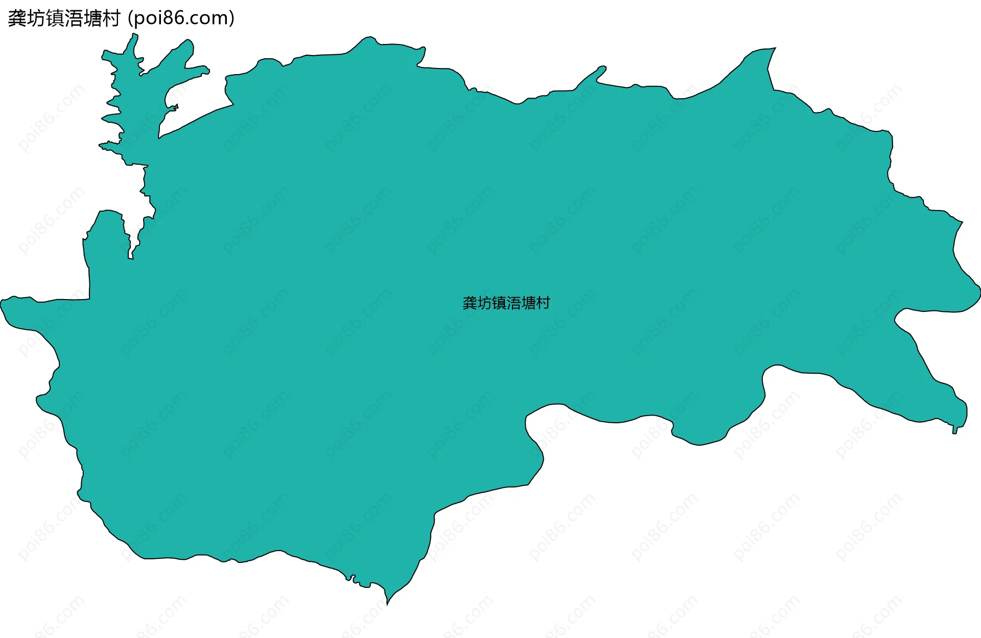 龚坊镇浯塘村边界地图