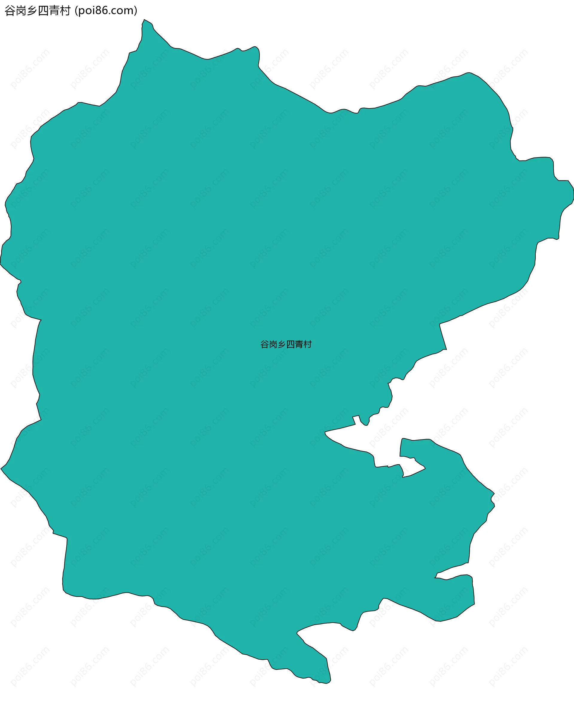 谷岗乡四青村边界地图