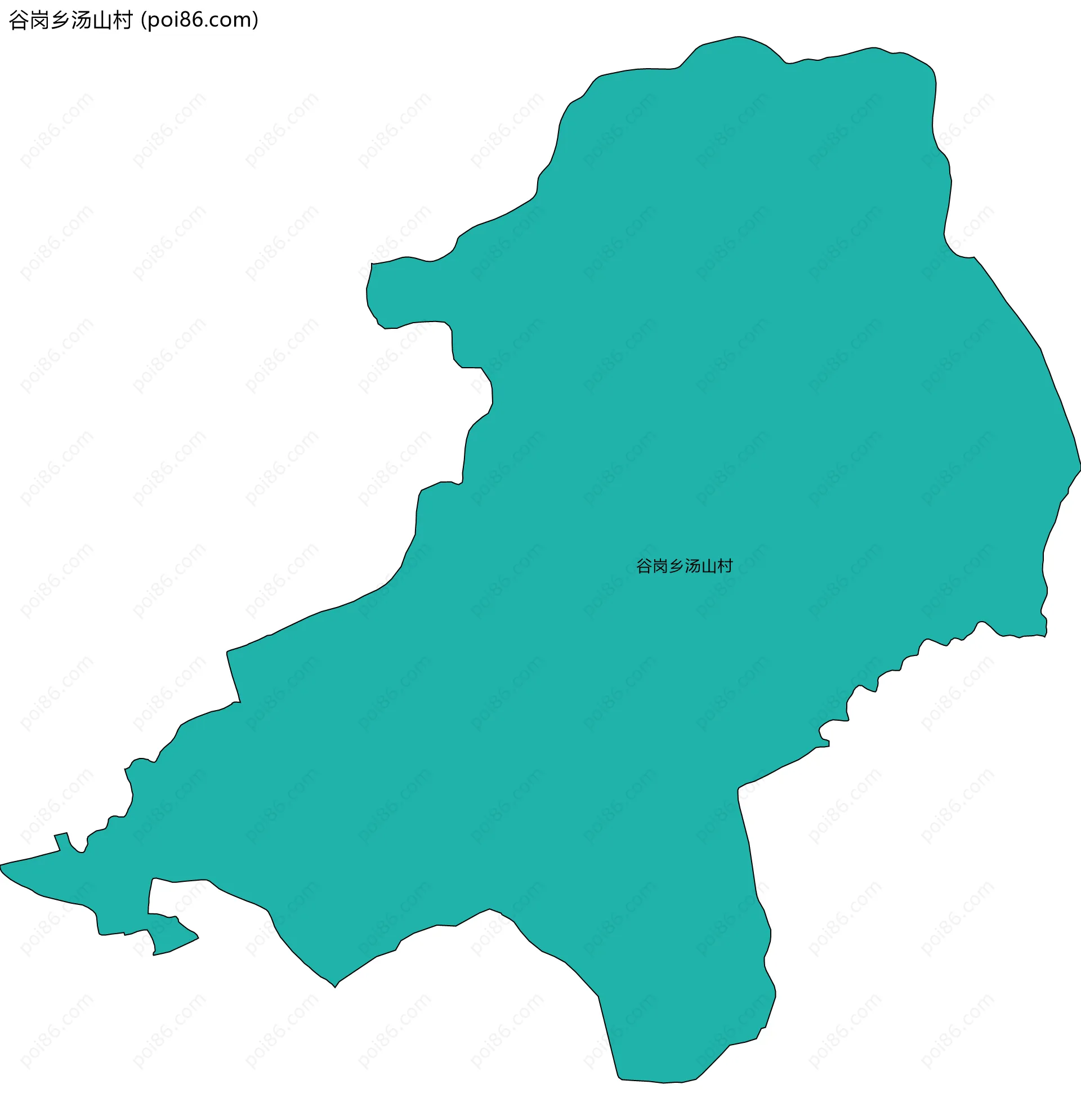 谷岗乡汤山村边界地图