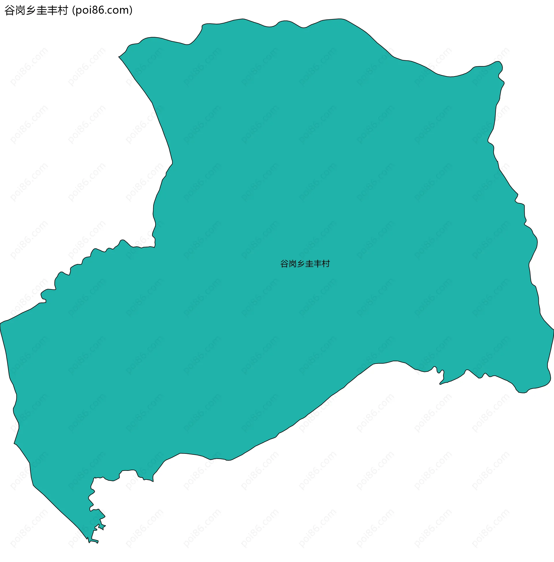 谷岗乡圭丰村边界地图