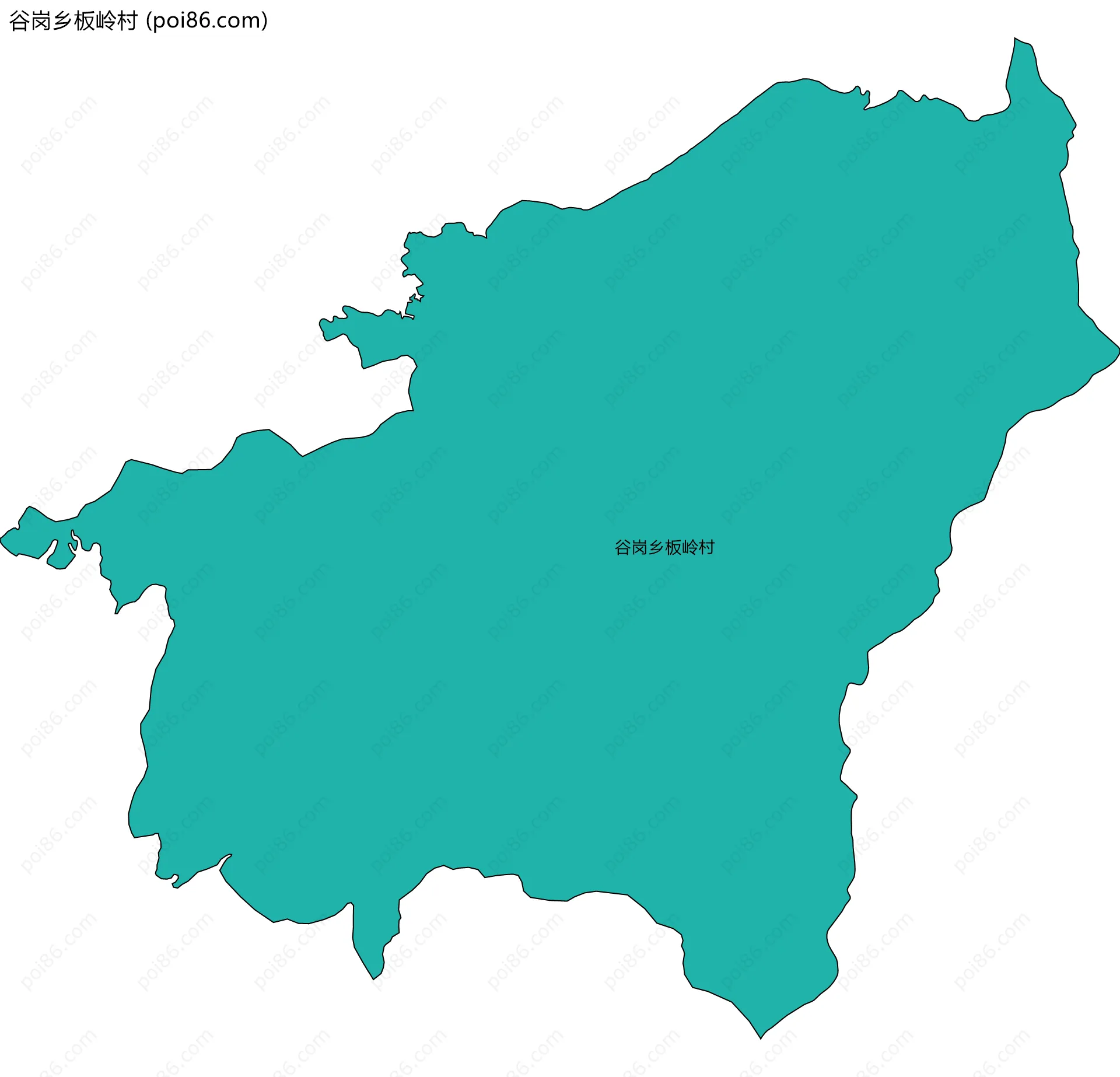 谷岗乡板岭村边界地图