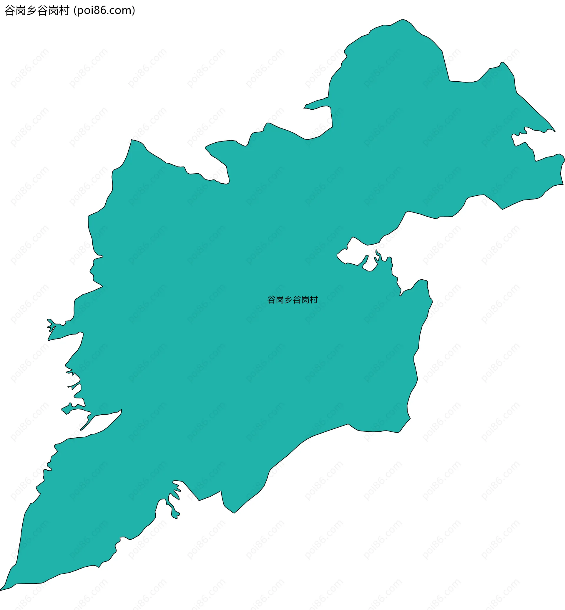 谷岗乡谷岗村边界地图