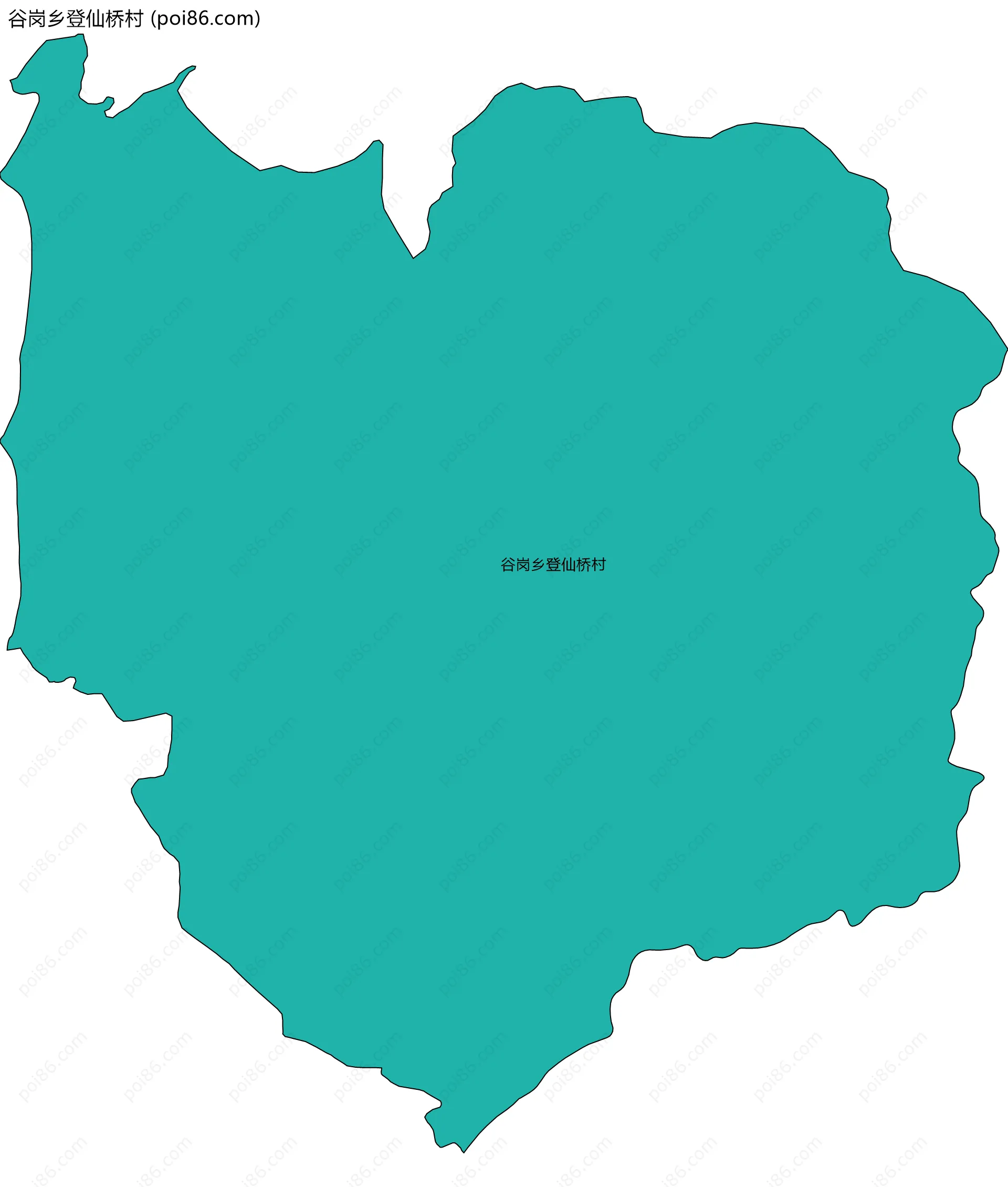谷岗乡登仙桥村边界地图