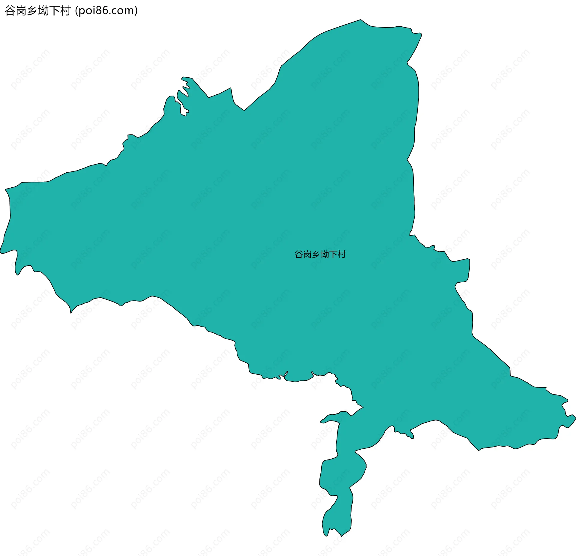 谷岗乡坳下村边界地图