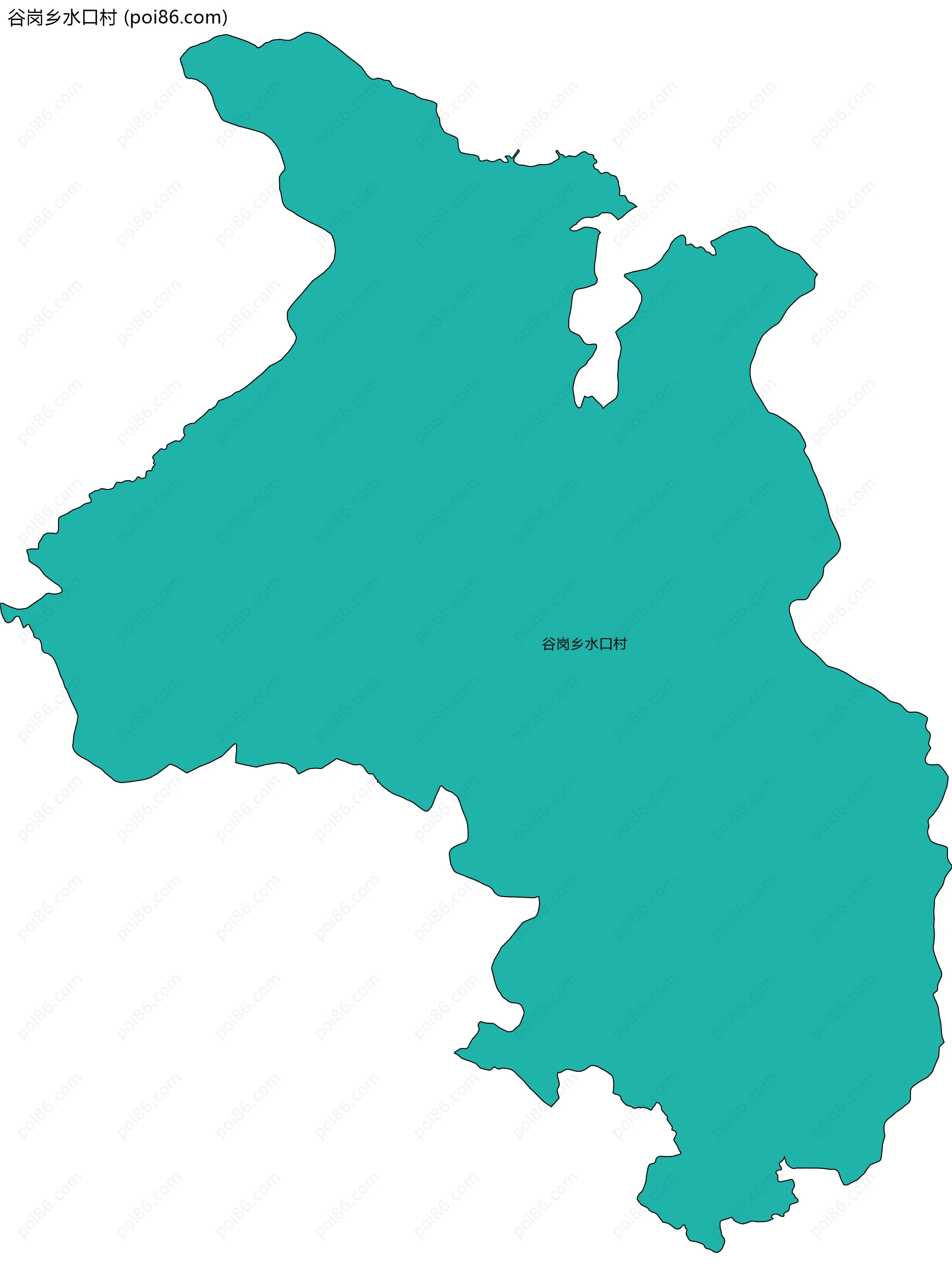 谷岗乡水口村边界地图