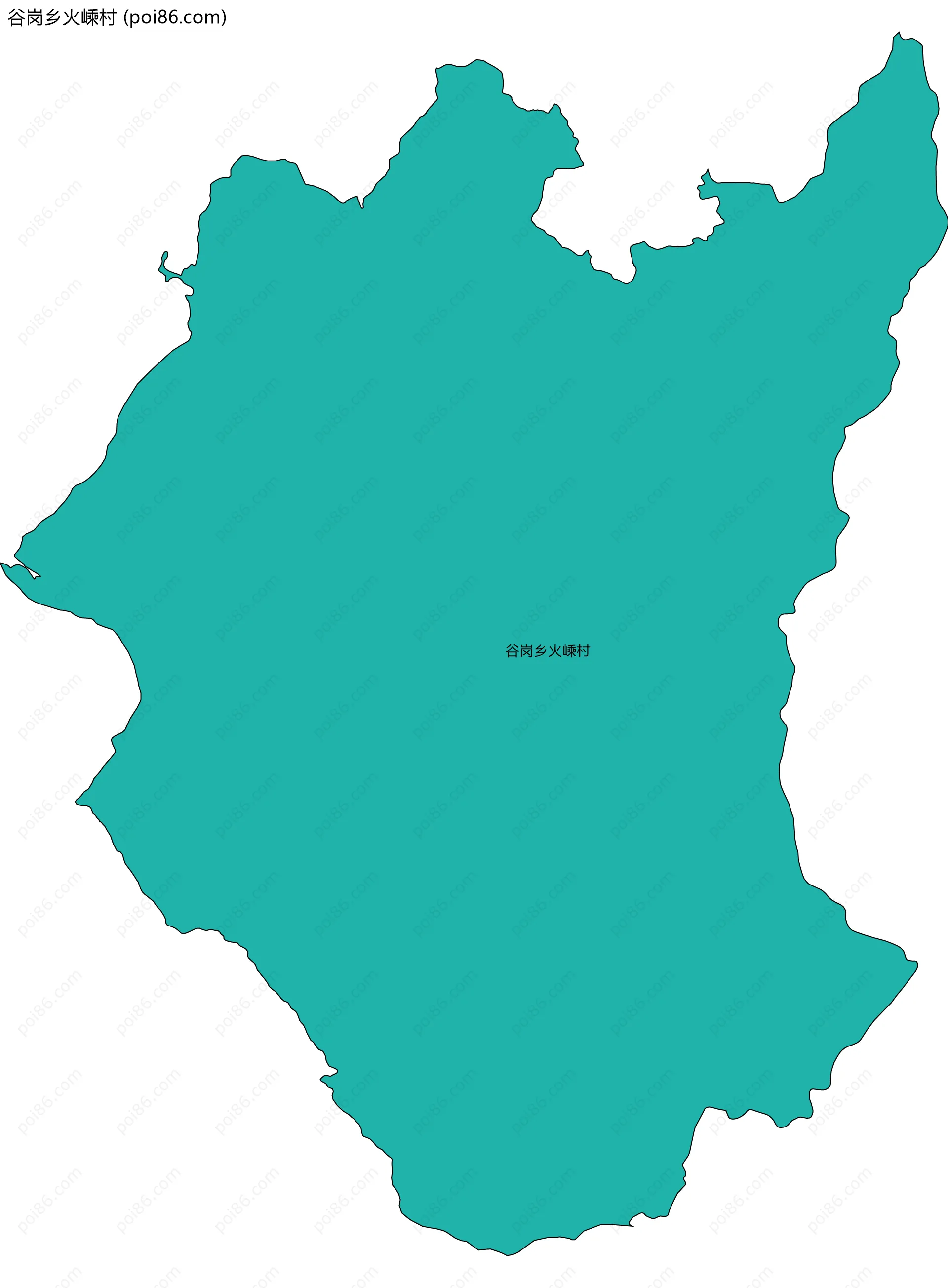 谷岗乡火嵊村边界地图