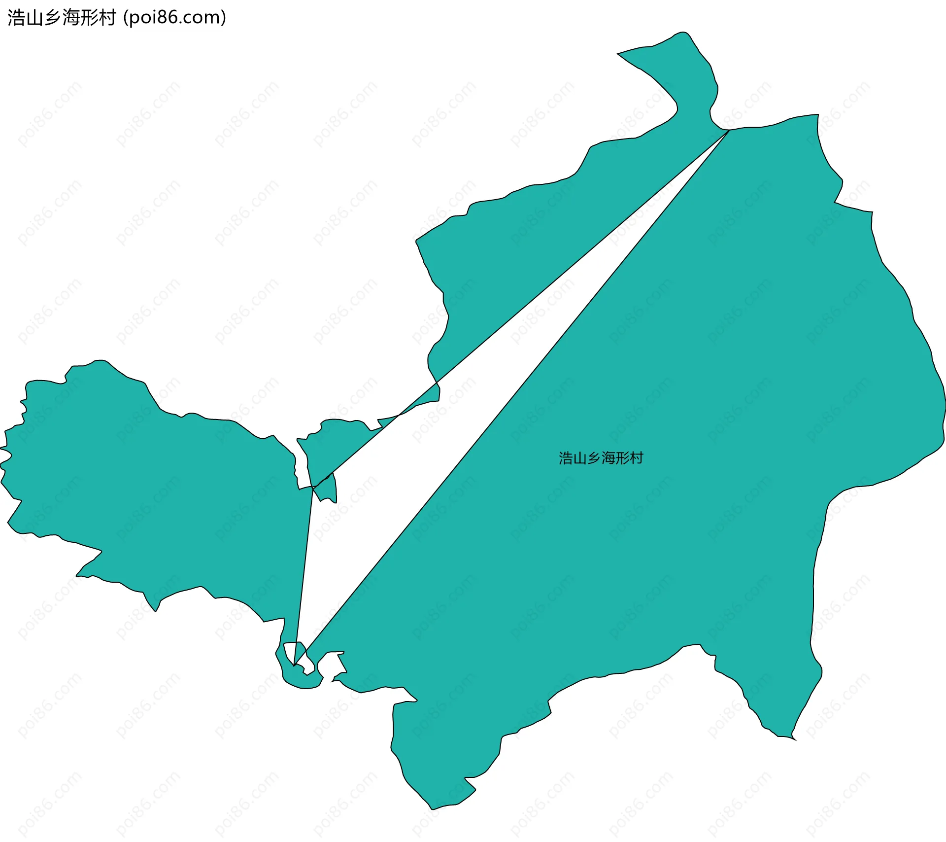 浩山乡海形村边界地图